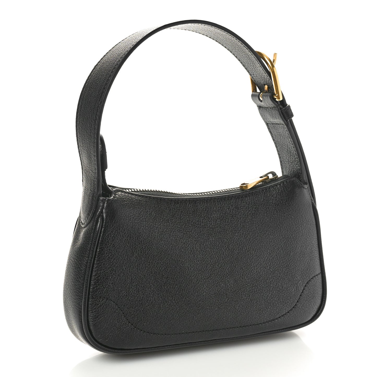 Goatskin Mini Aphrodite Shoulder Bag Black