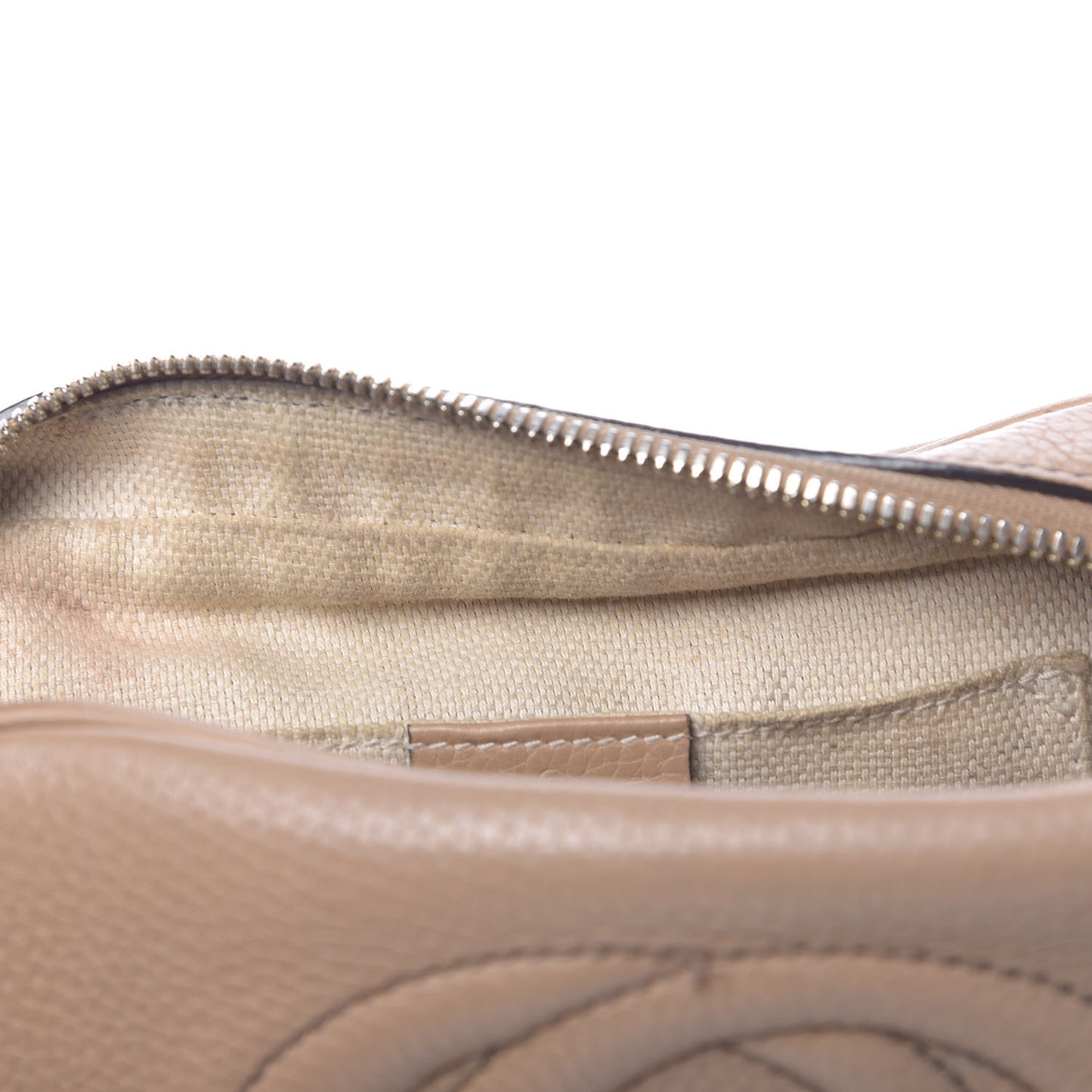 Pebbled Calfskin Small Soho Disco Bag Camelia