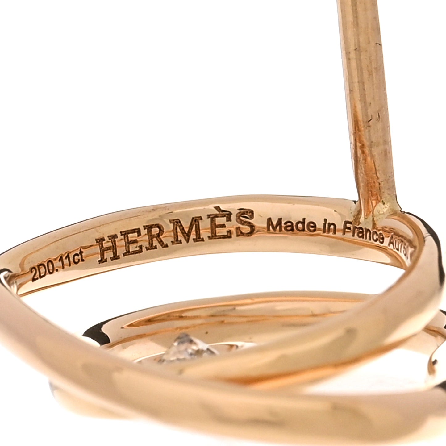 18K Rose Gold Diamond TPM Vertige Coeur Earrings