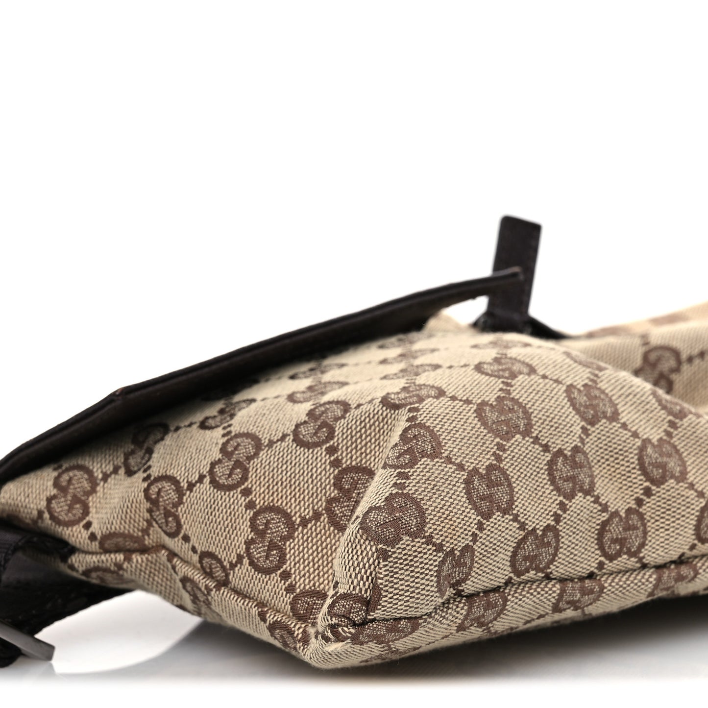 GG Monogram Double Pocket Belt Bag Dark Brown