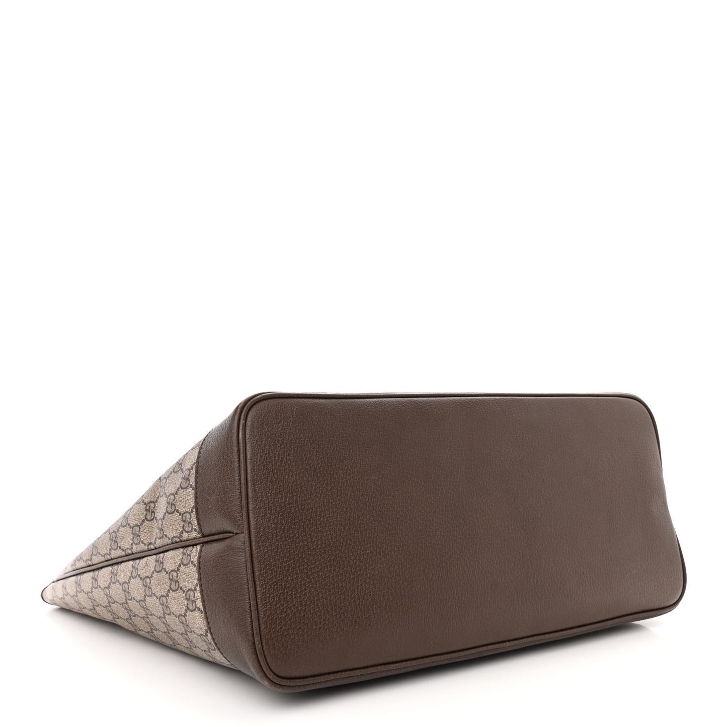 GG Supreme Monogram Textured Dollar Calfskin Web Large Ophidia Tote Beige Ebony New Acero
