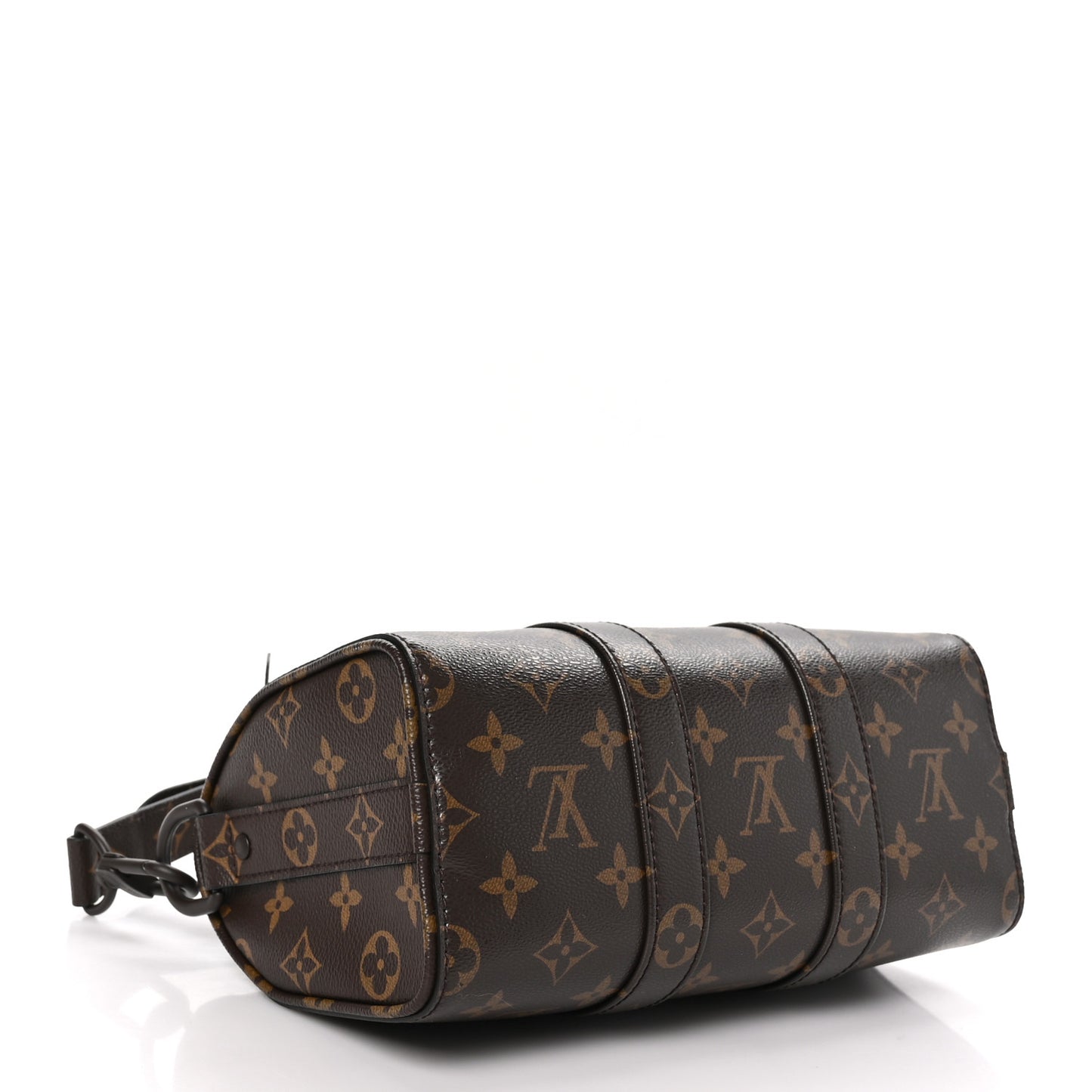 Metallic Monogram Portrait Keepall Bandouliere 25 Brown