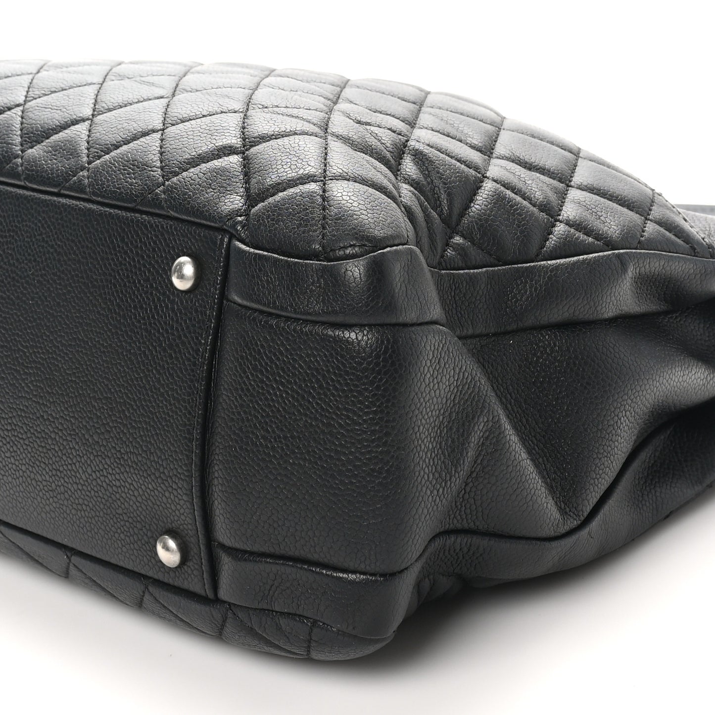 Caviar Quilted Urban Companion Shopping Tote Black