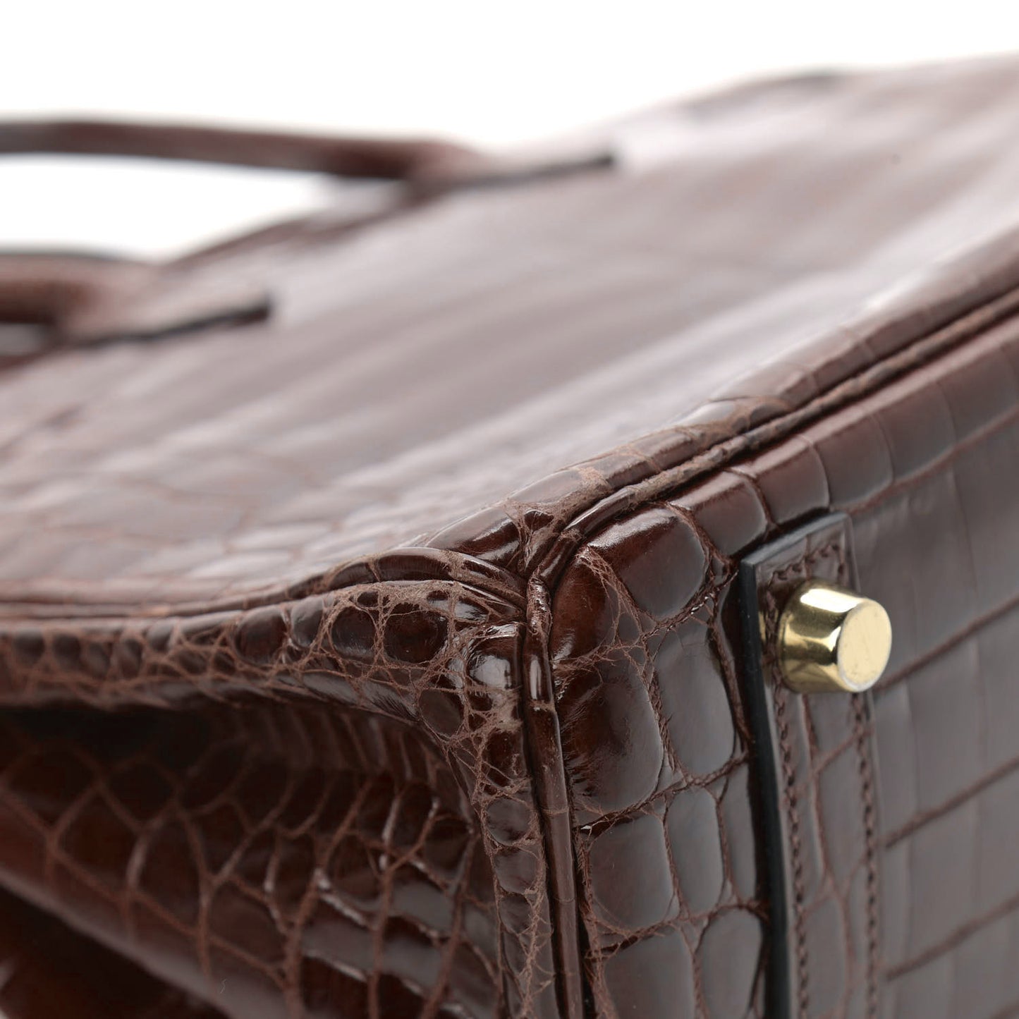 Shiny Niloticus Crocodile Birkin 25 Miel