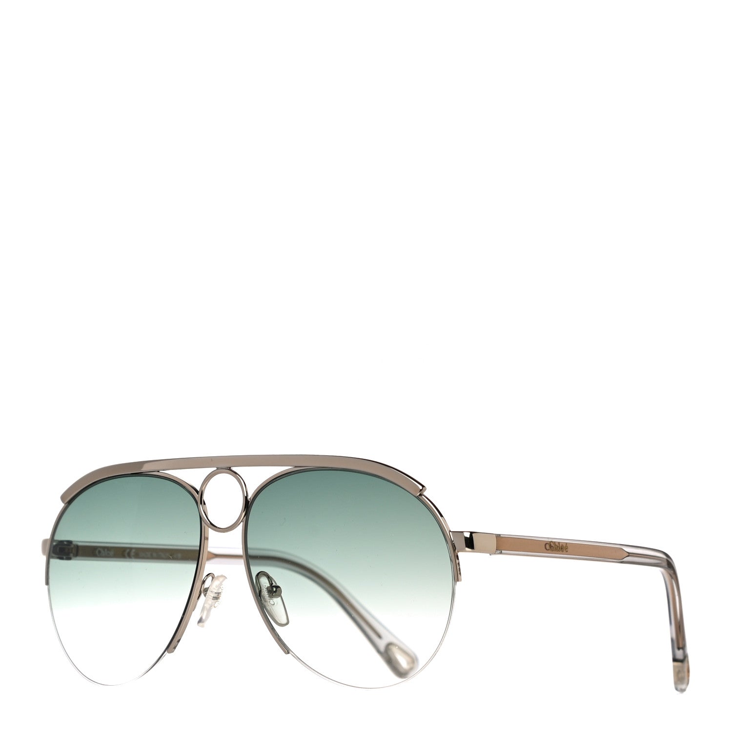 Chloe Mirrored Romie Aviator Sunglasses CE152S Blue 931651  display picture 1