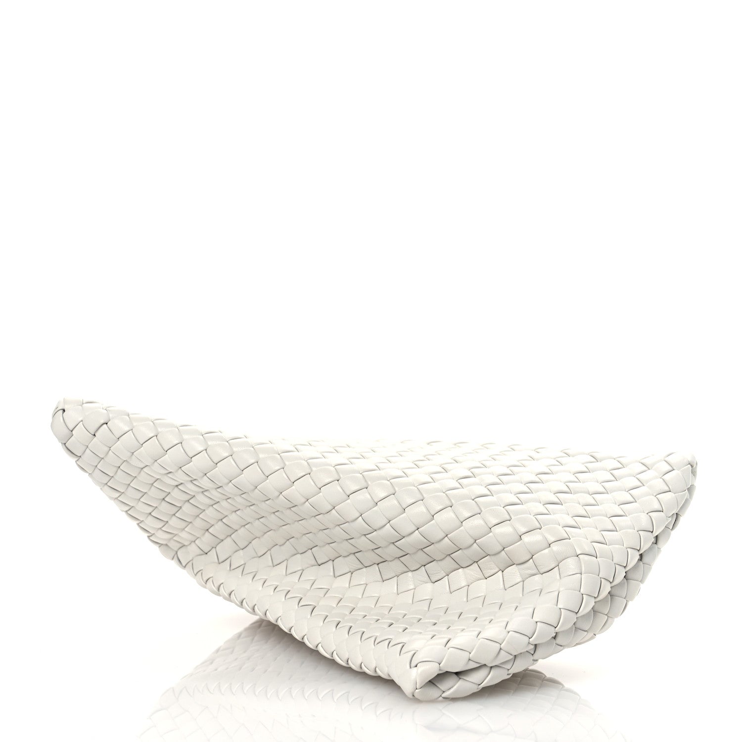 Bottega Veneta Nappa Intrecciato Crisscross Clutch Chalk 4 of 7