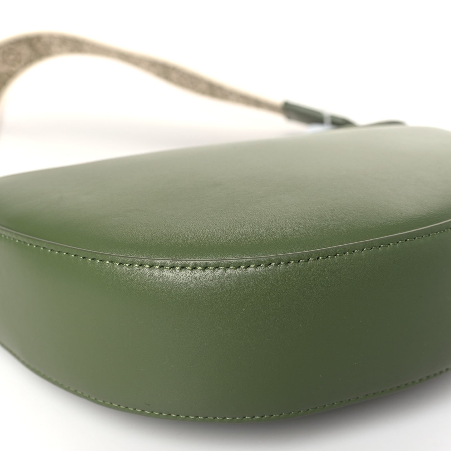 Satin Calfskin Jacquard Small Luna Bag Avocado Green