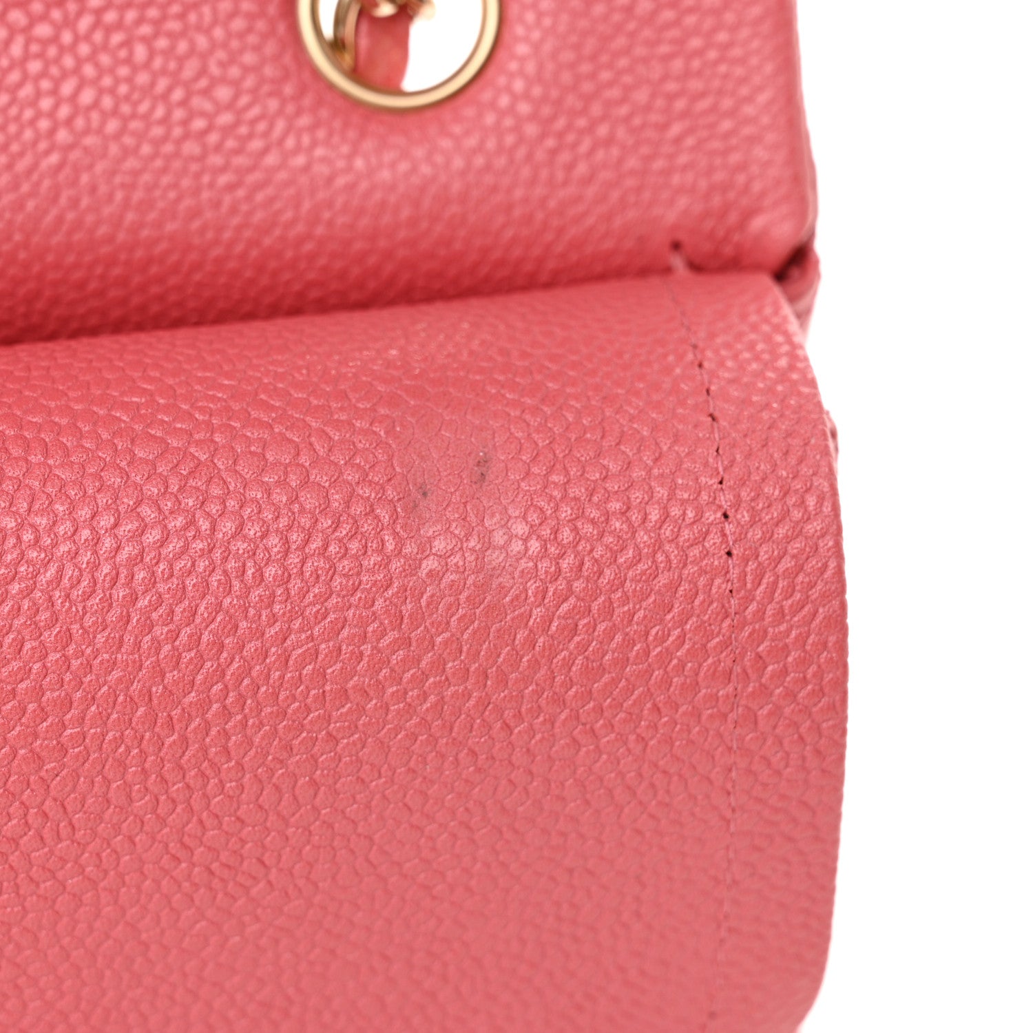 Chanel Iridescent Caviar Quilted Medium Double Flap Dark Pink 13 of 16