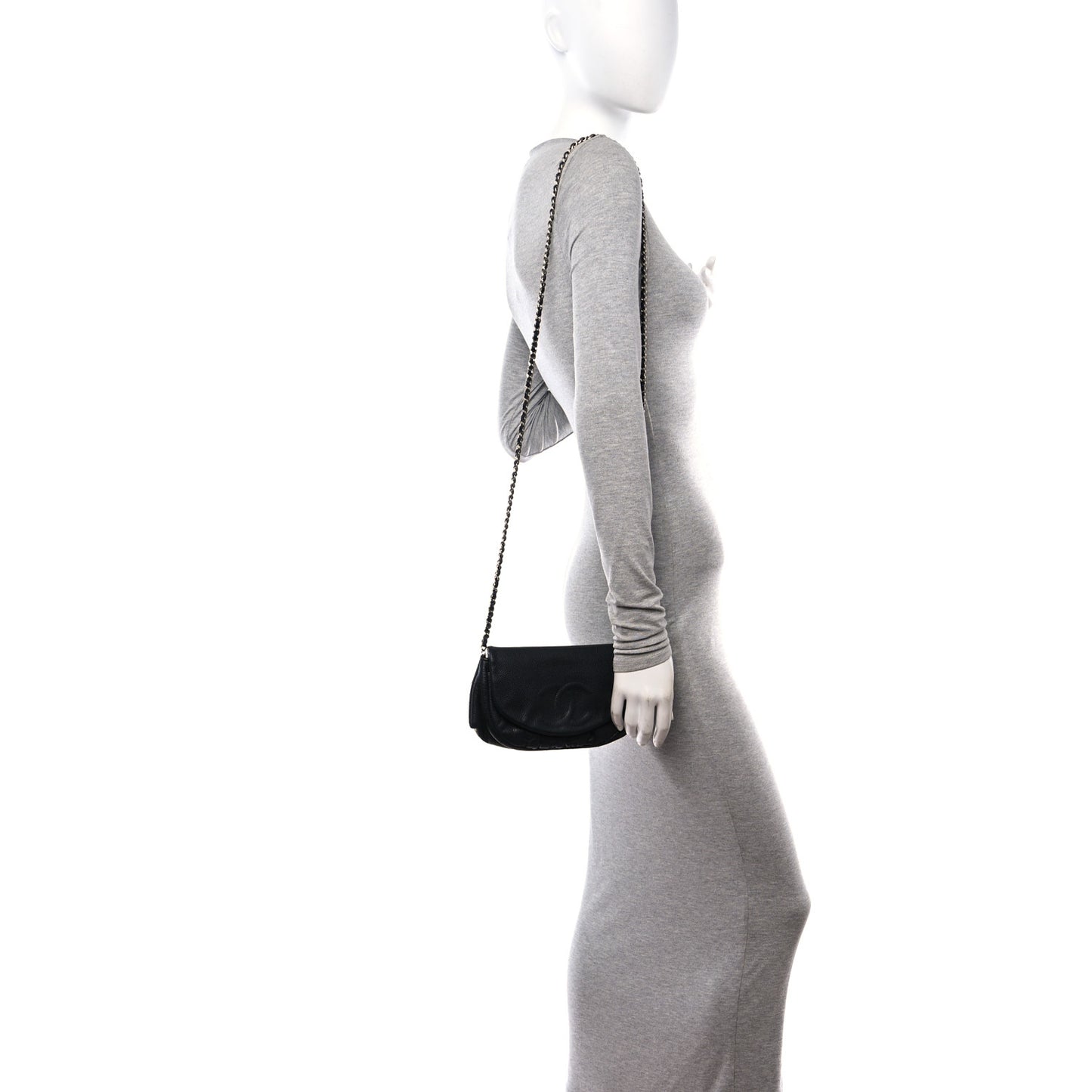 Caviar Half Moon Wallet On Chain WOC Black