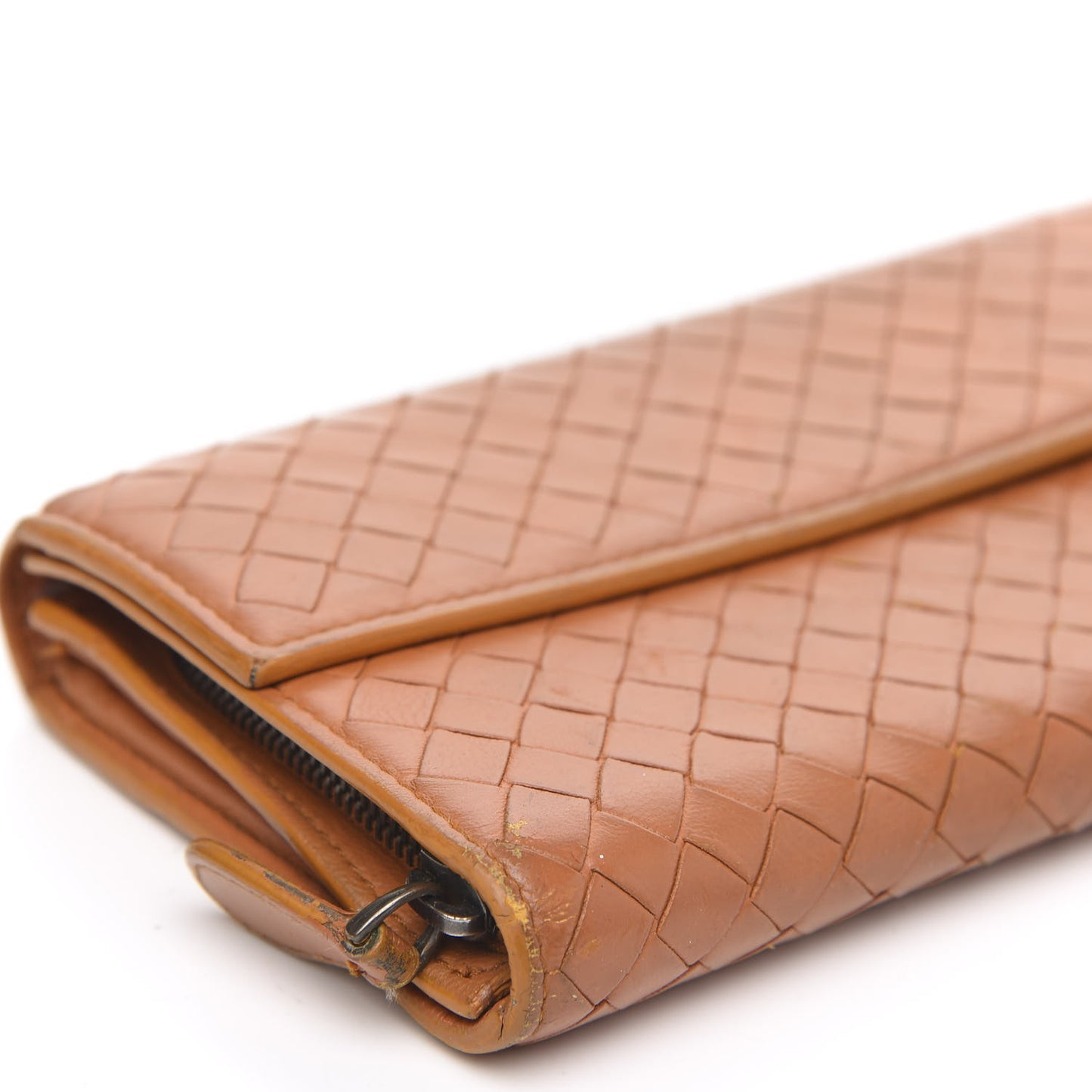Nappa Intrecciato Continental Flap Wallet Topaz