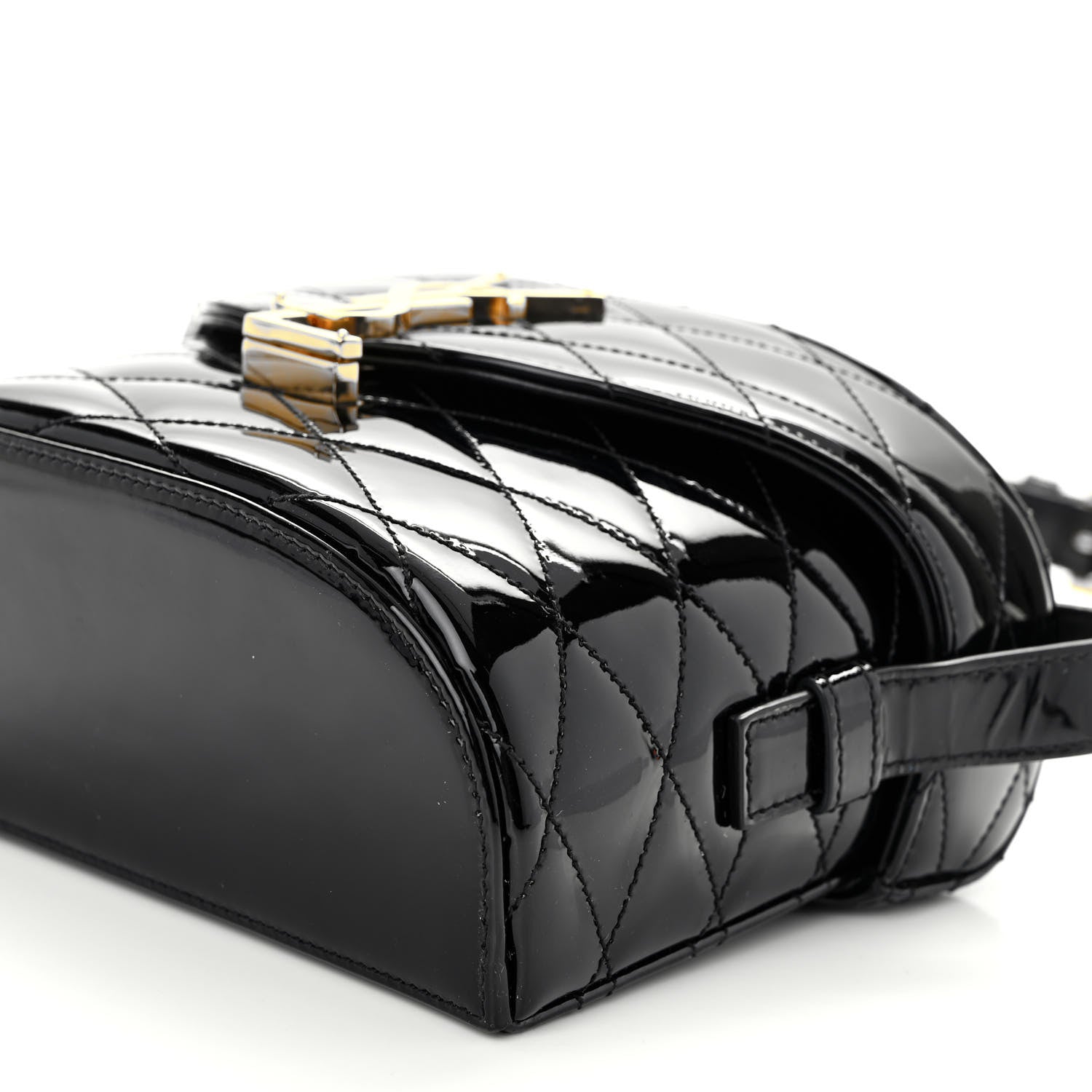 Saint Laurent Patent Matelasse Monogram June Box Bag Black 9 of 9