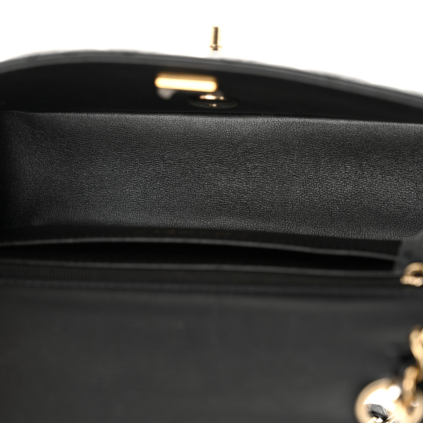 Lambskin Quilted Mini Rectangular Flap Black