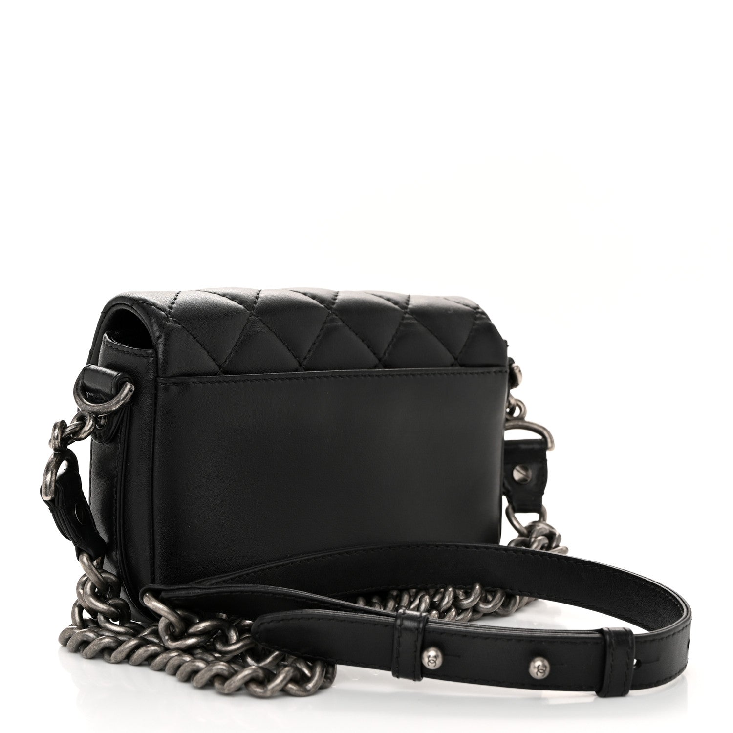 Chanel Calfskin Quilted Small Rock My Shoulder Flap Black 3 of 10
