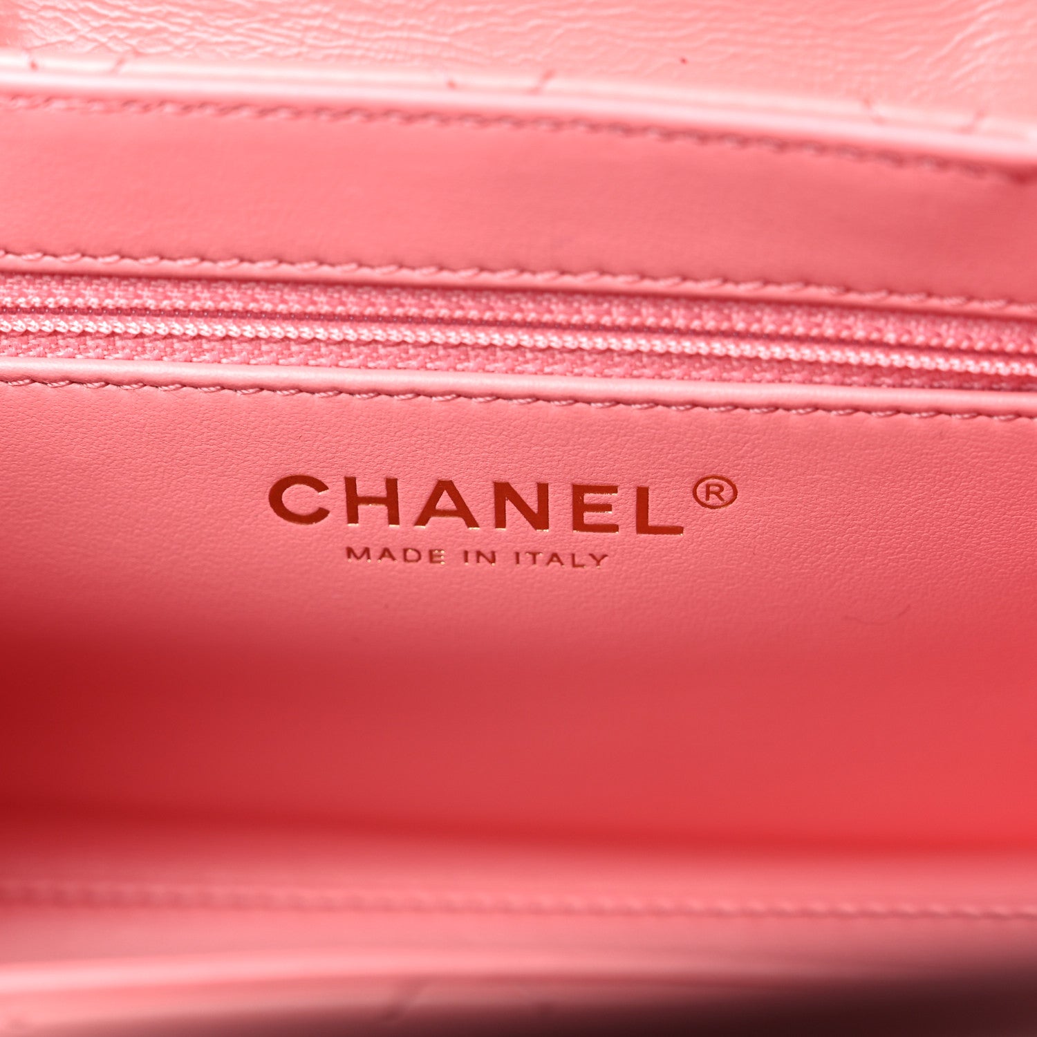 Chanel Shiny Aged Calfskin Quilted Nano Kelly Shopper Coral Pink 6 of 9