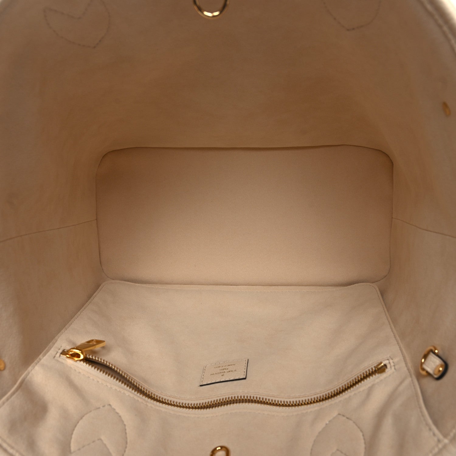 Louis Vuitton Empreinte Monogram Giant Neverfull MM Cream 6 of 11