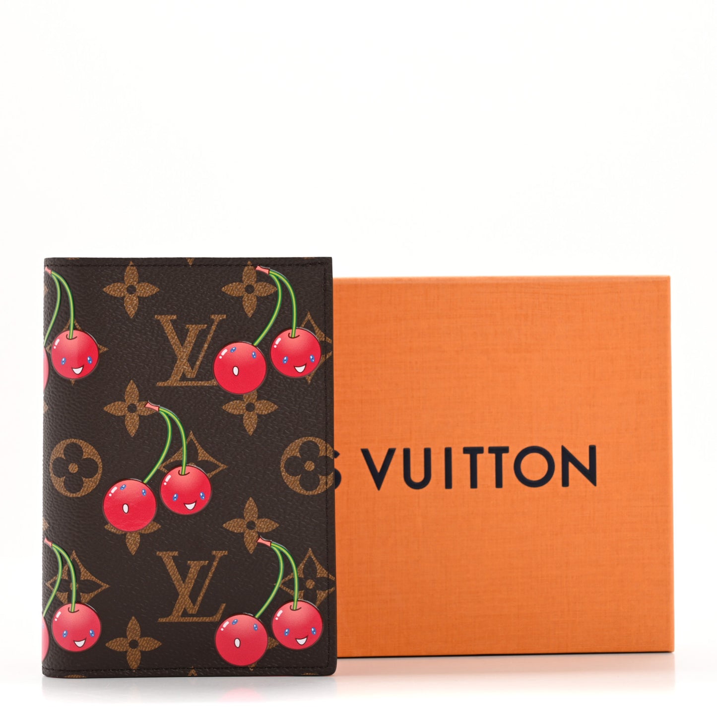 LV X TM Monogram Cerises Passport Cover