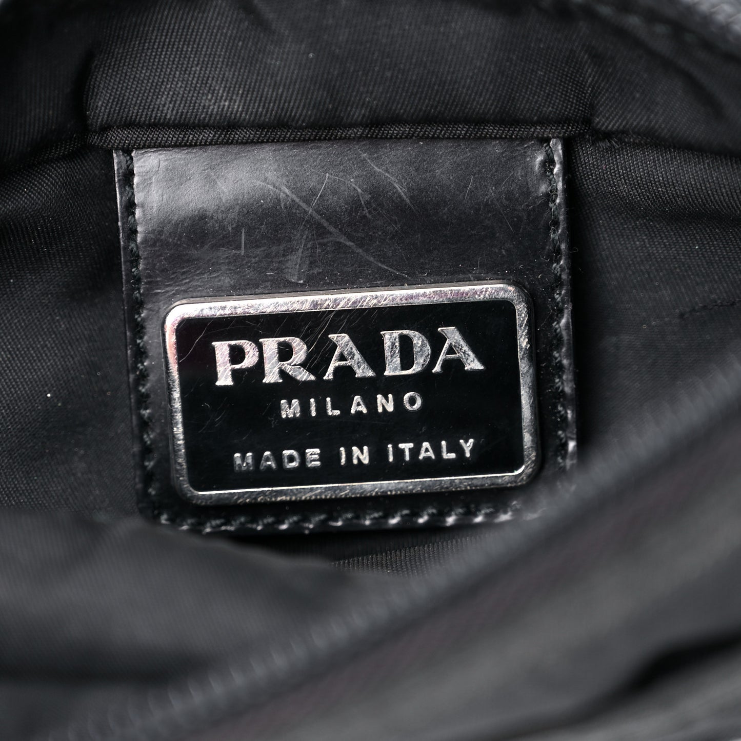Nylon Vela Flat Messenger Bag Black