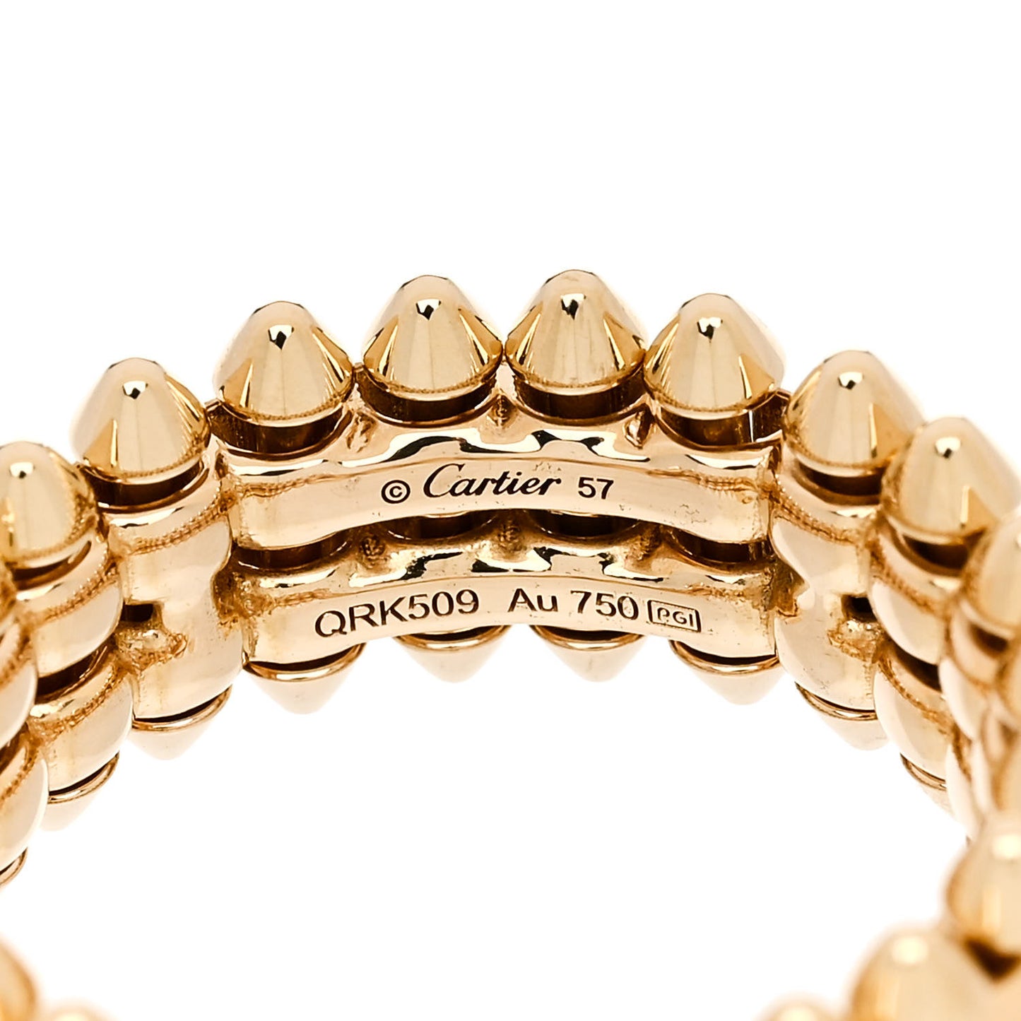 18K Yellow Gold Double Row Clash De Cartier Ring 57 8