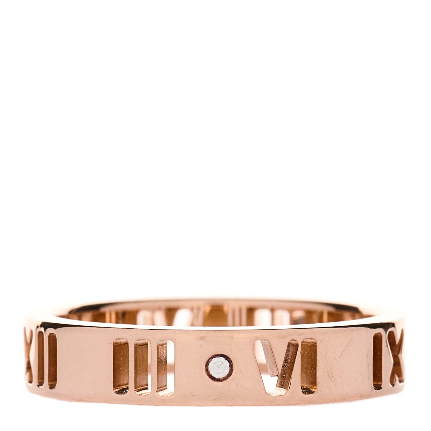 18K Rose Gold Diamond Atlas Pierced Ring 46 3.75