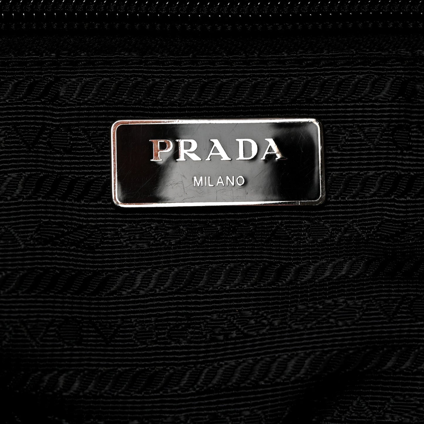 Tessuto Nylon Saffiano Viaggio Carry On Travel Bag Black