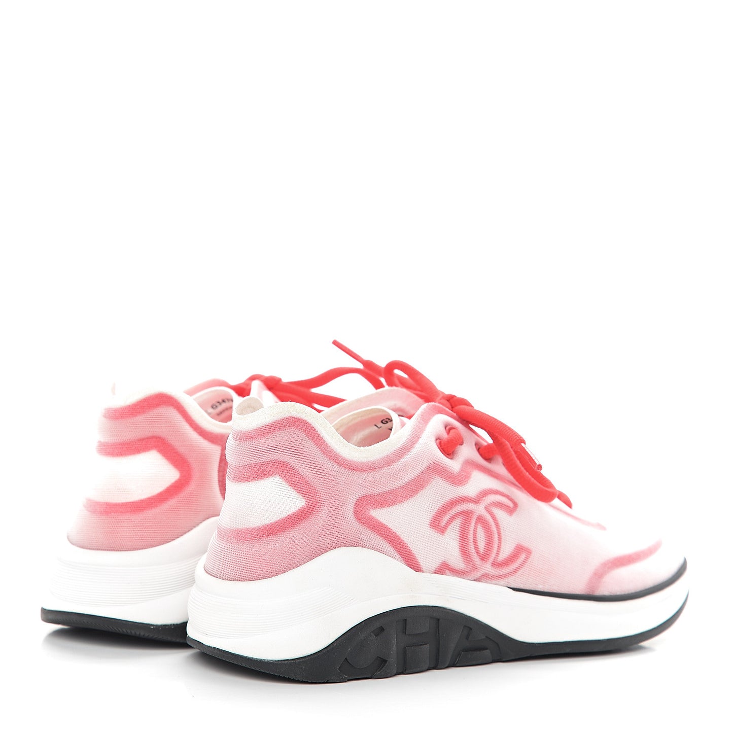 Lycra Fabric CC Sneakers 36.5 White Red