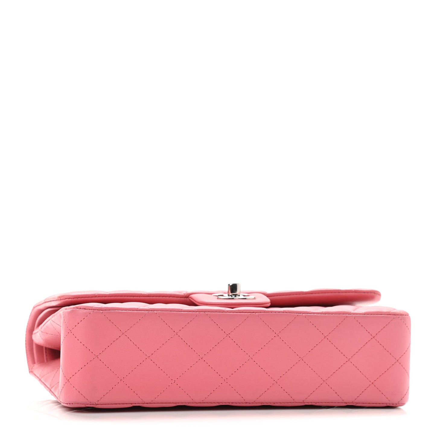Lambskin Quilted Medium Double Flap Pink