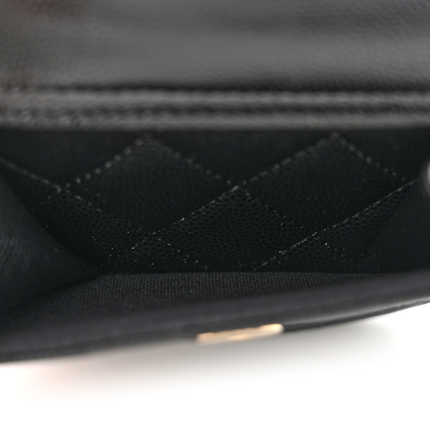 Caviar Quilted Polly Pocket Pouch Hobo Black