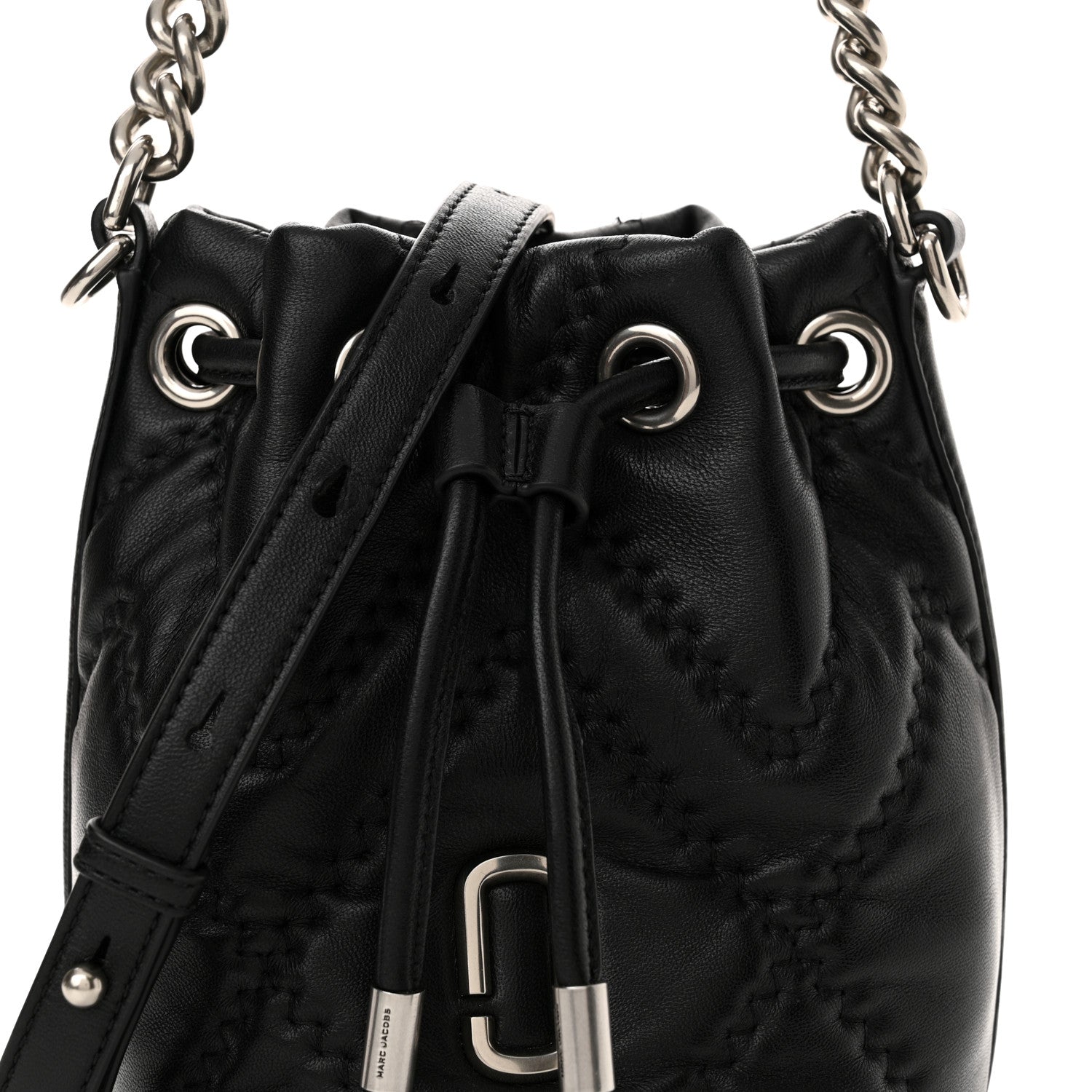 Marc Jacobs Calfskin Quilted The Bucket Bag Black 7 of 11