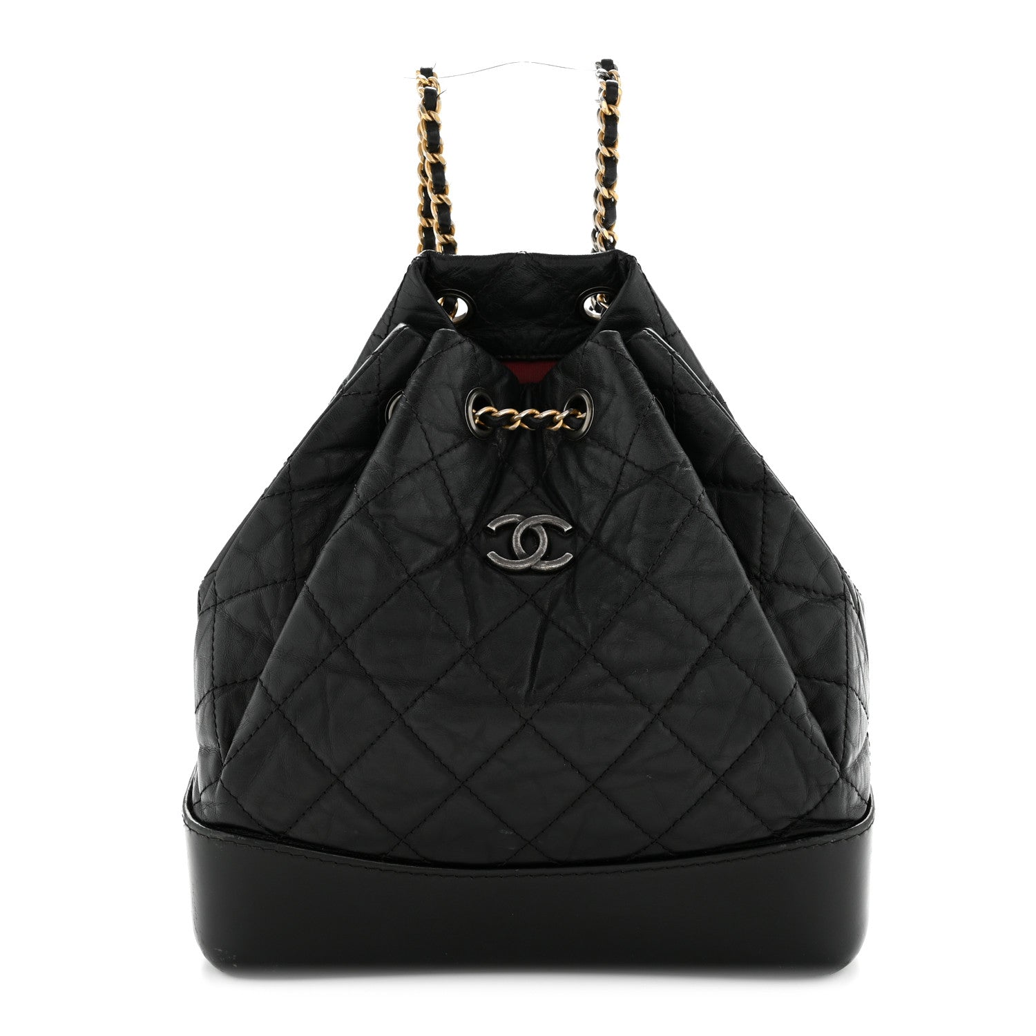 Chanel Aged Calfskin Quilted Small Gabrielle Backpack Black 1848785 – FASHIONPHILE