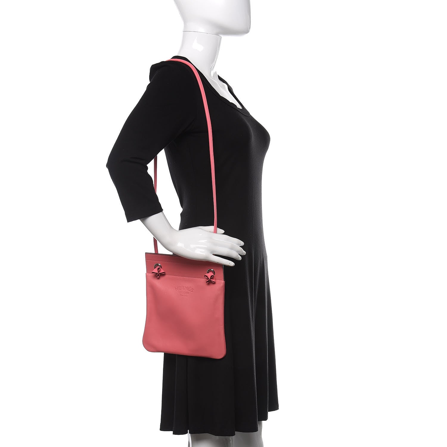 Hermes Milo Lambskin Swift Mini Aline Rose Azalee 2 of 11