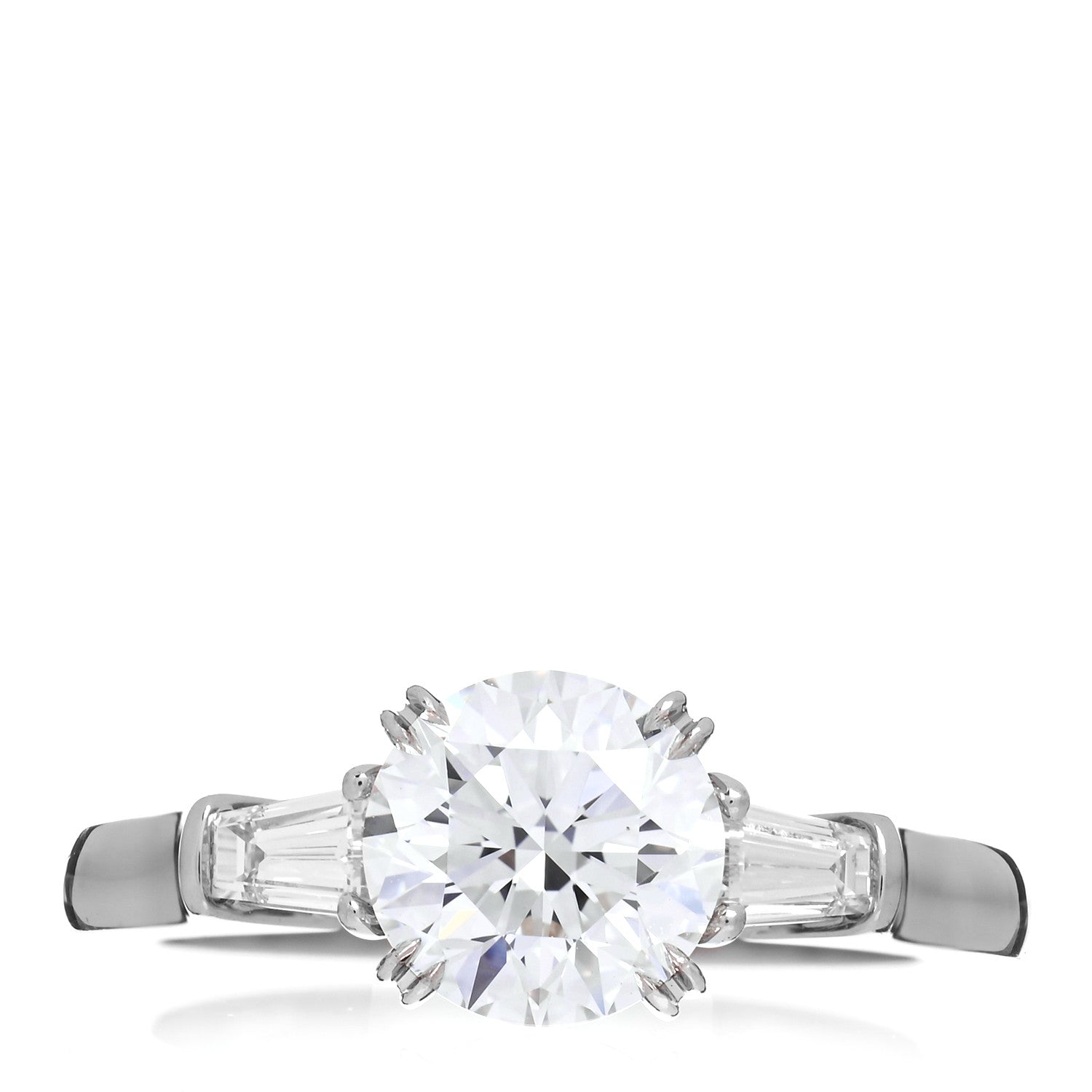 Harry Winston Platinum Diamond 1.13ct Brilliant Cut Tapered Baguette Engagement Ring 47 4 1 of 6