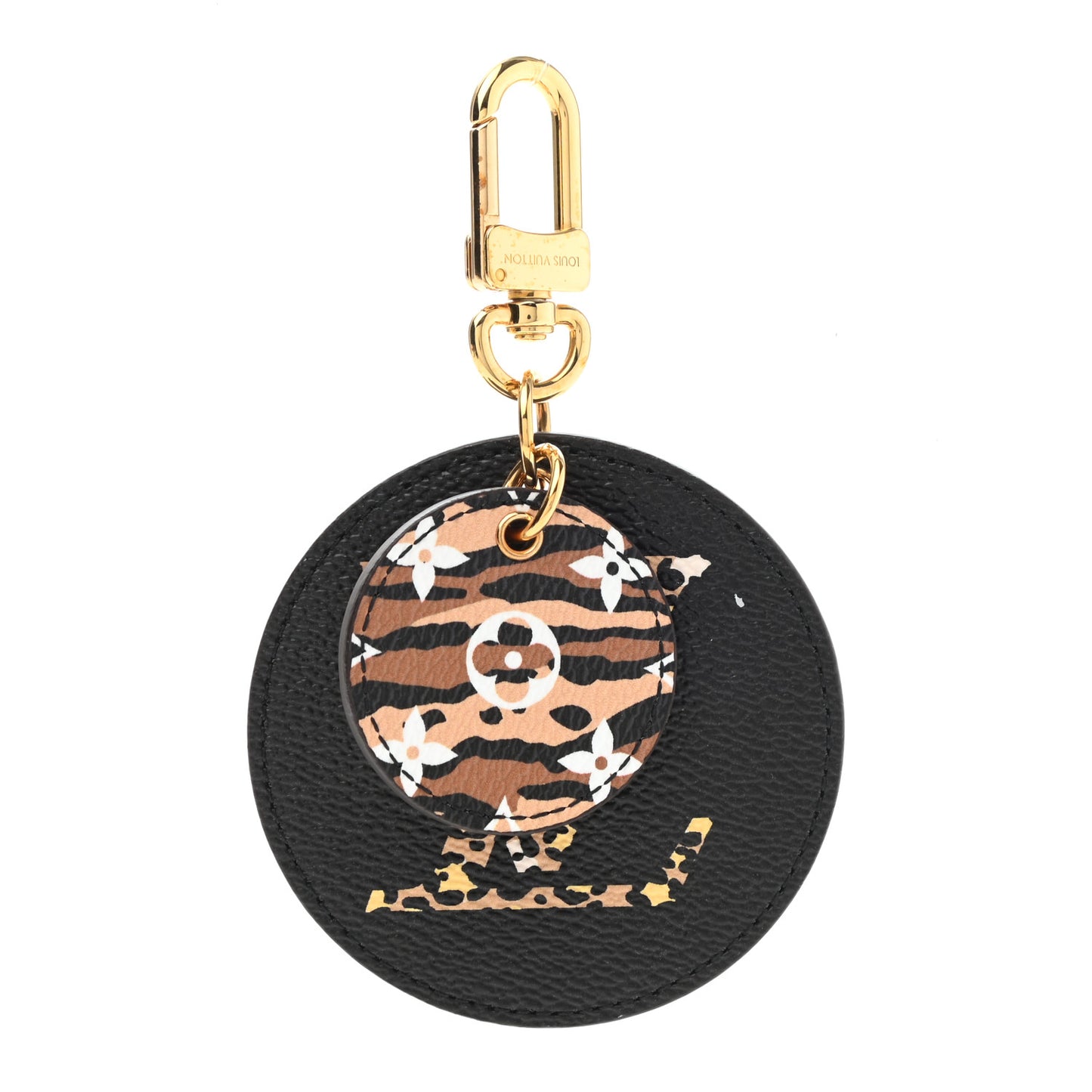 Monogram Giant Jungle Bag Charm Key Holder Black