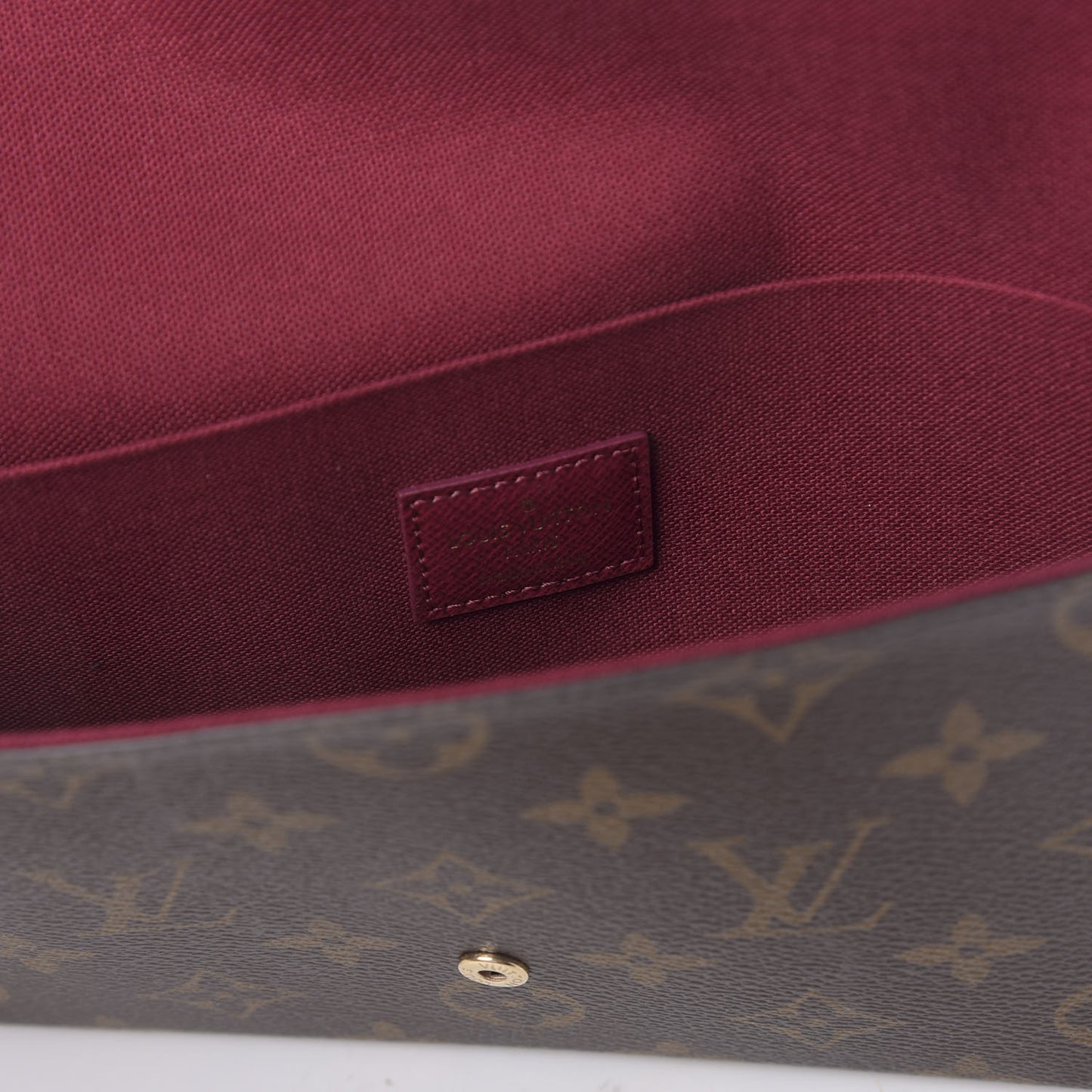 Monogram Pochette Felicie Chain Wallet Fuchsia