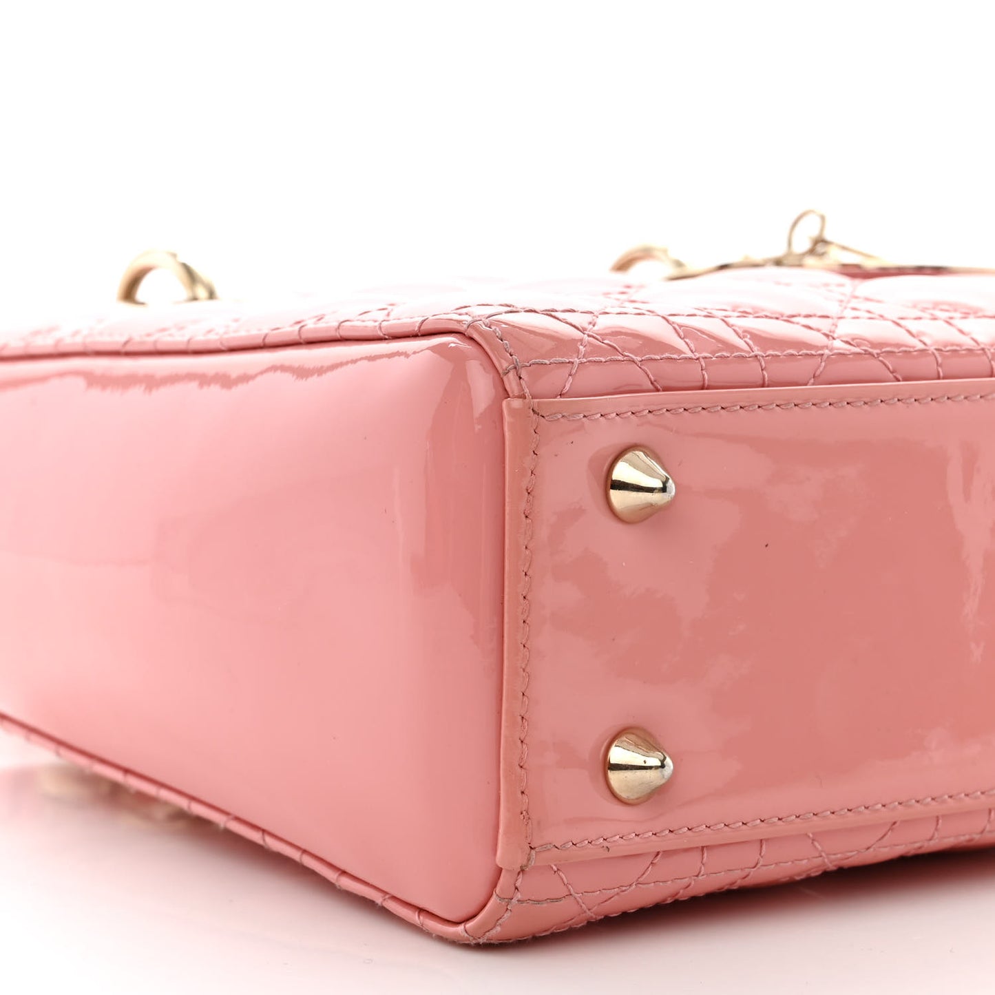 Patent Cannage Small Lady Dior Pink