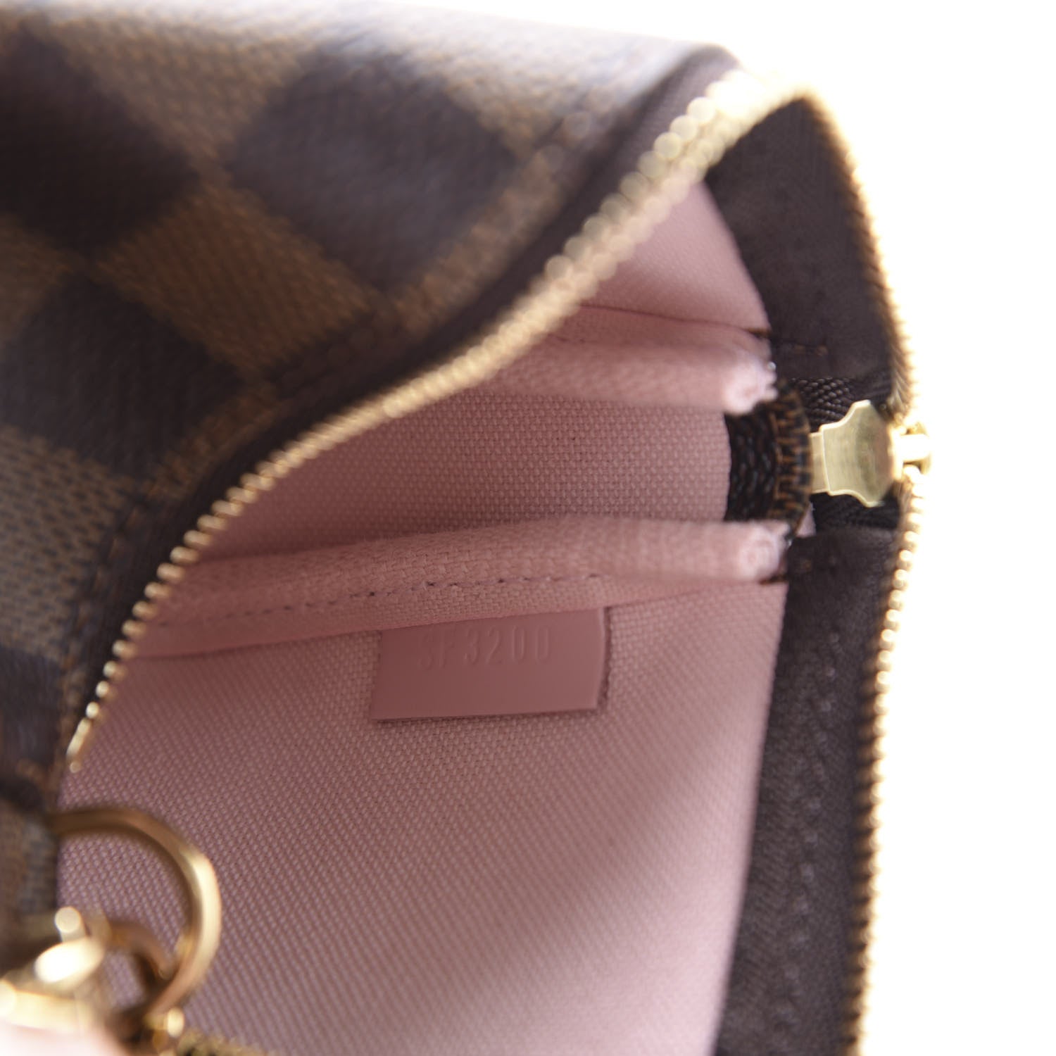 Louis Vuitton Damier Ebene 2020 Christmas Animation Big Wheel Mini Pochette Accessories Rose Ballerine 9 of 10