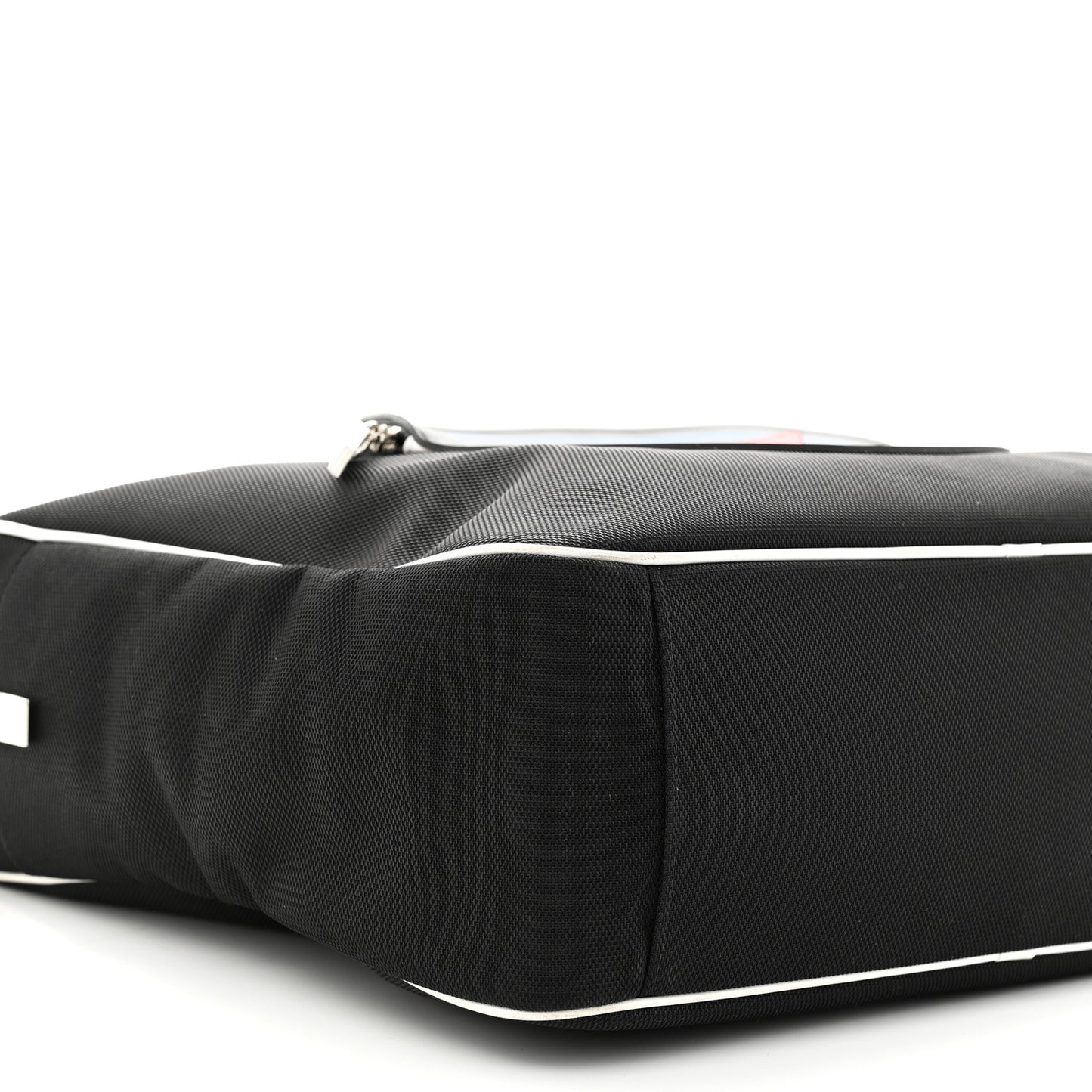 Canvas Rubber Airlines Large Zip Shopping Tote Black White Red