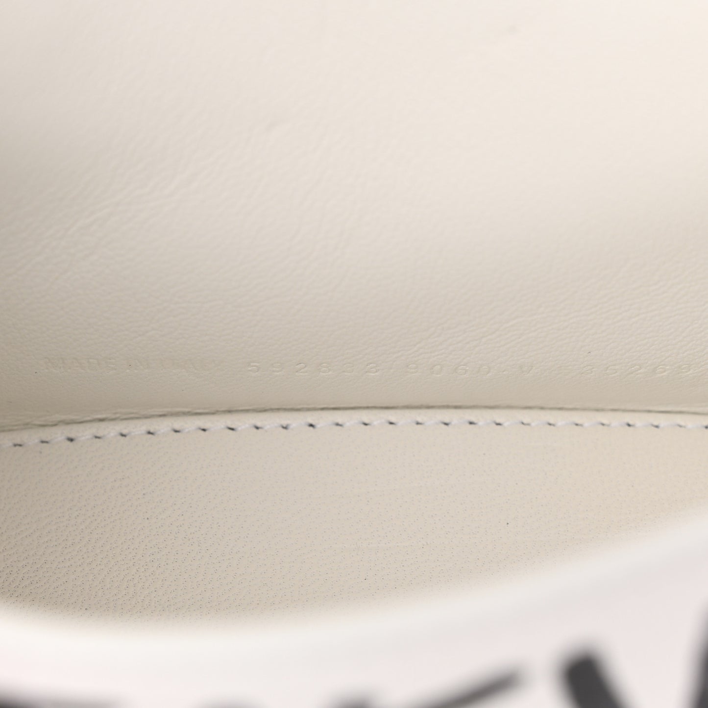 Smooth Calfskin Graffiti Hourglass Top Handle Bag XS White Black