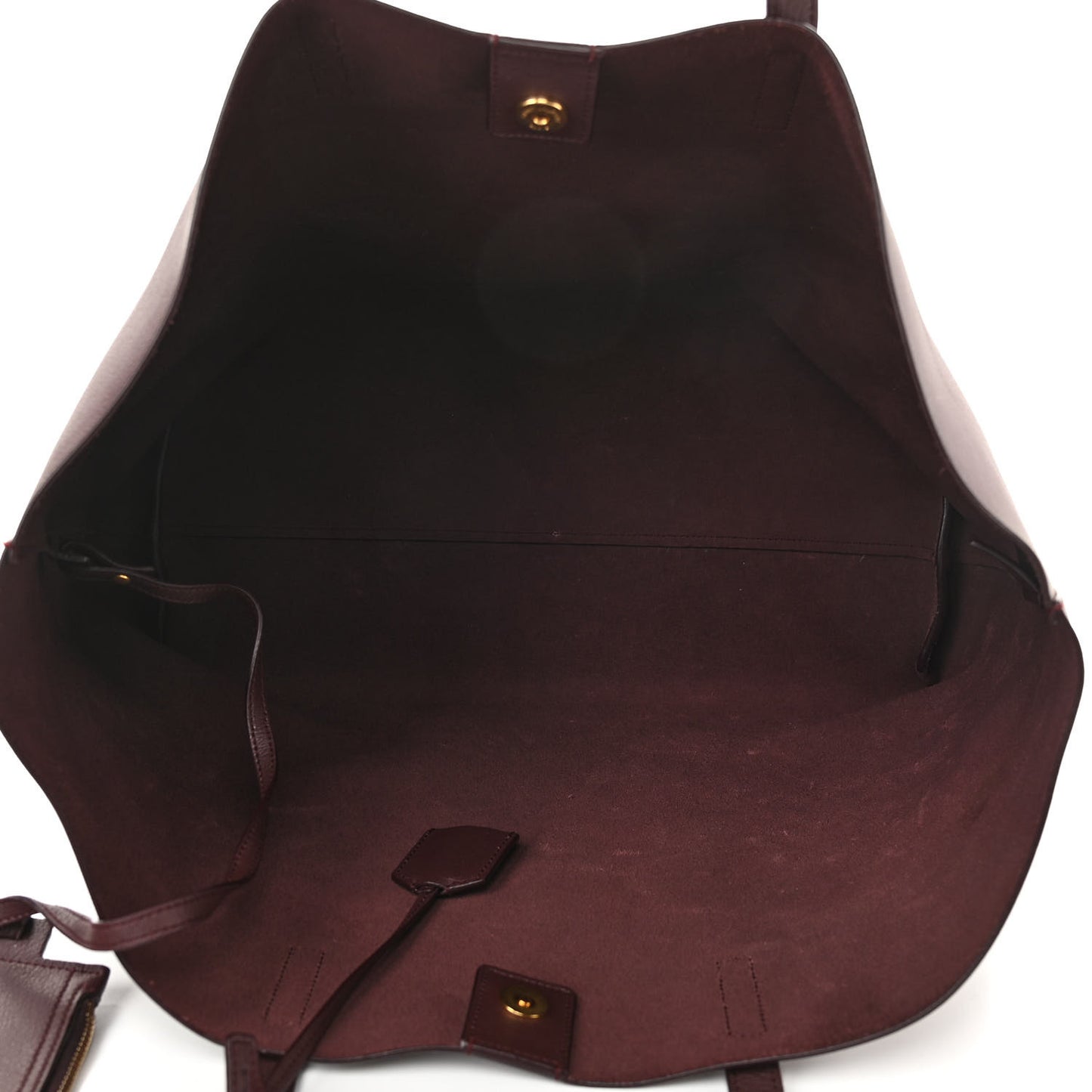 Calfskin Large Shopping Tote Old Bordeaux