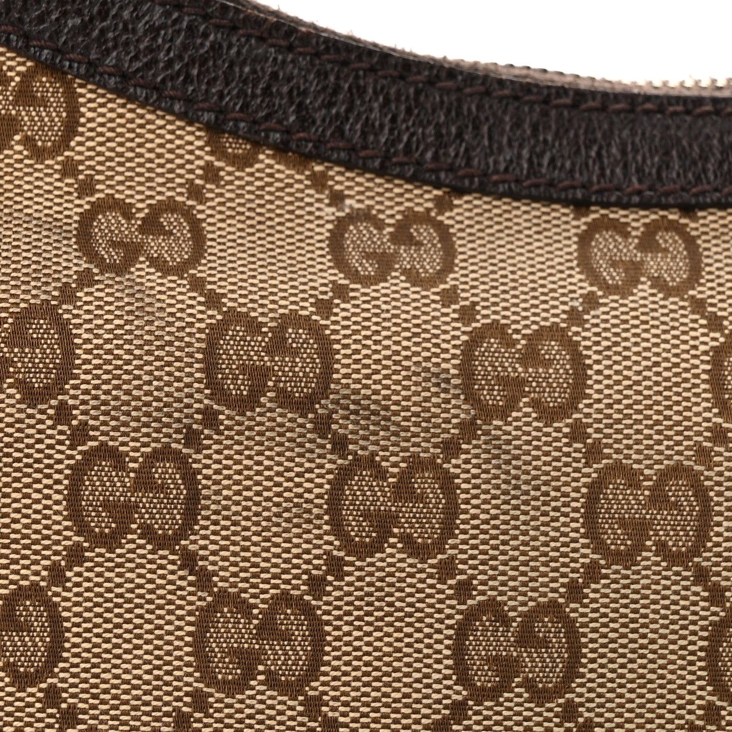 Gucci Monogram Medium Half Moon Hobo Dark Brown 13 of 14