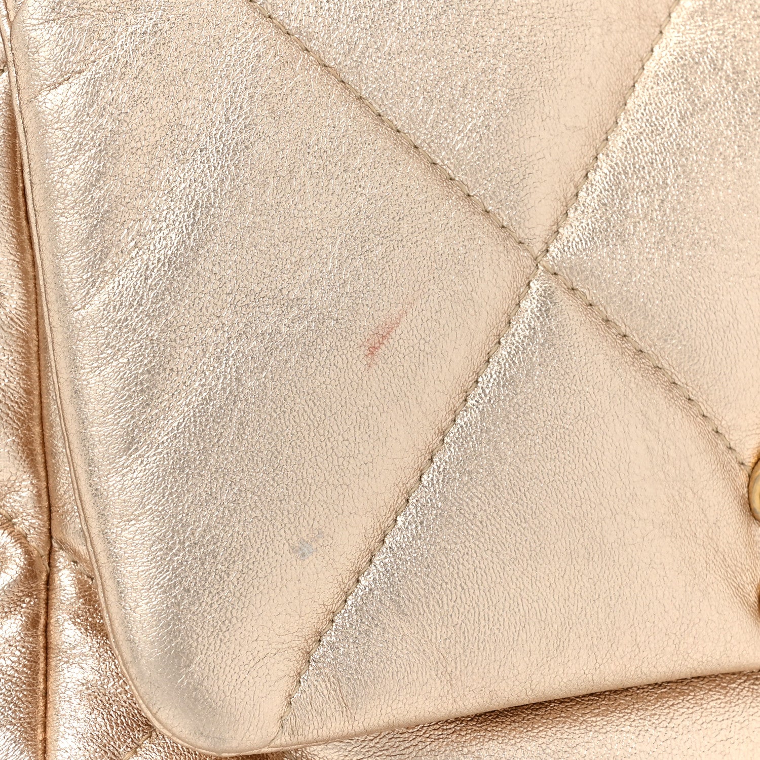 Chanel Metallic Lambskin Quilted Medium Chanel 19 Flap Gold 14 of 14