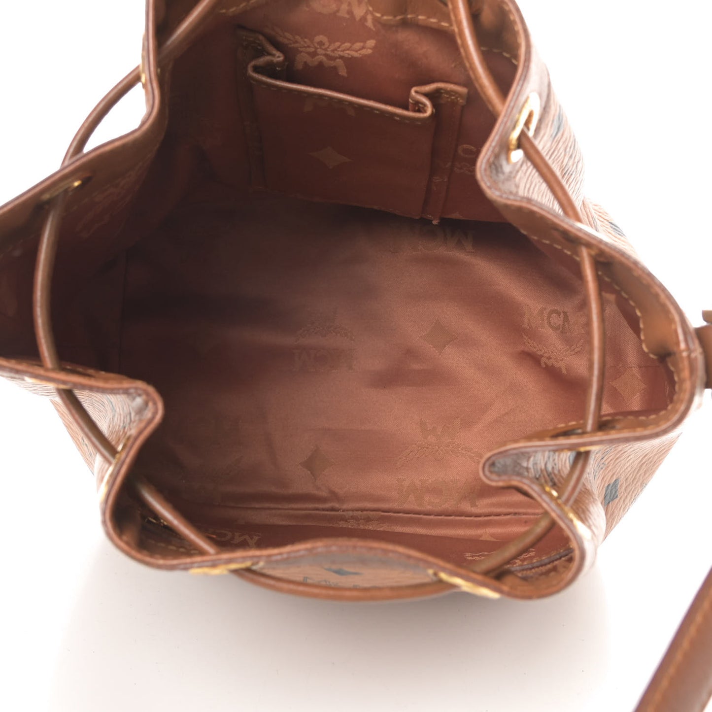 Visetos Essential Drawstring Bucket Bag Cognac