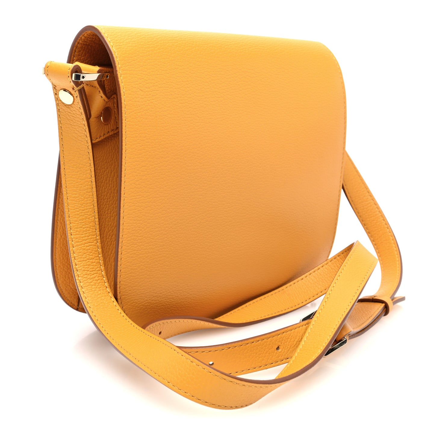 Grained Calfskin Patricia Park Avenue Crossbody Bag Golden Mango