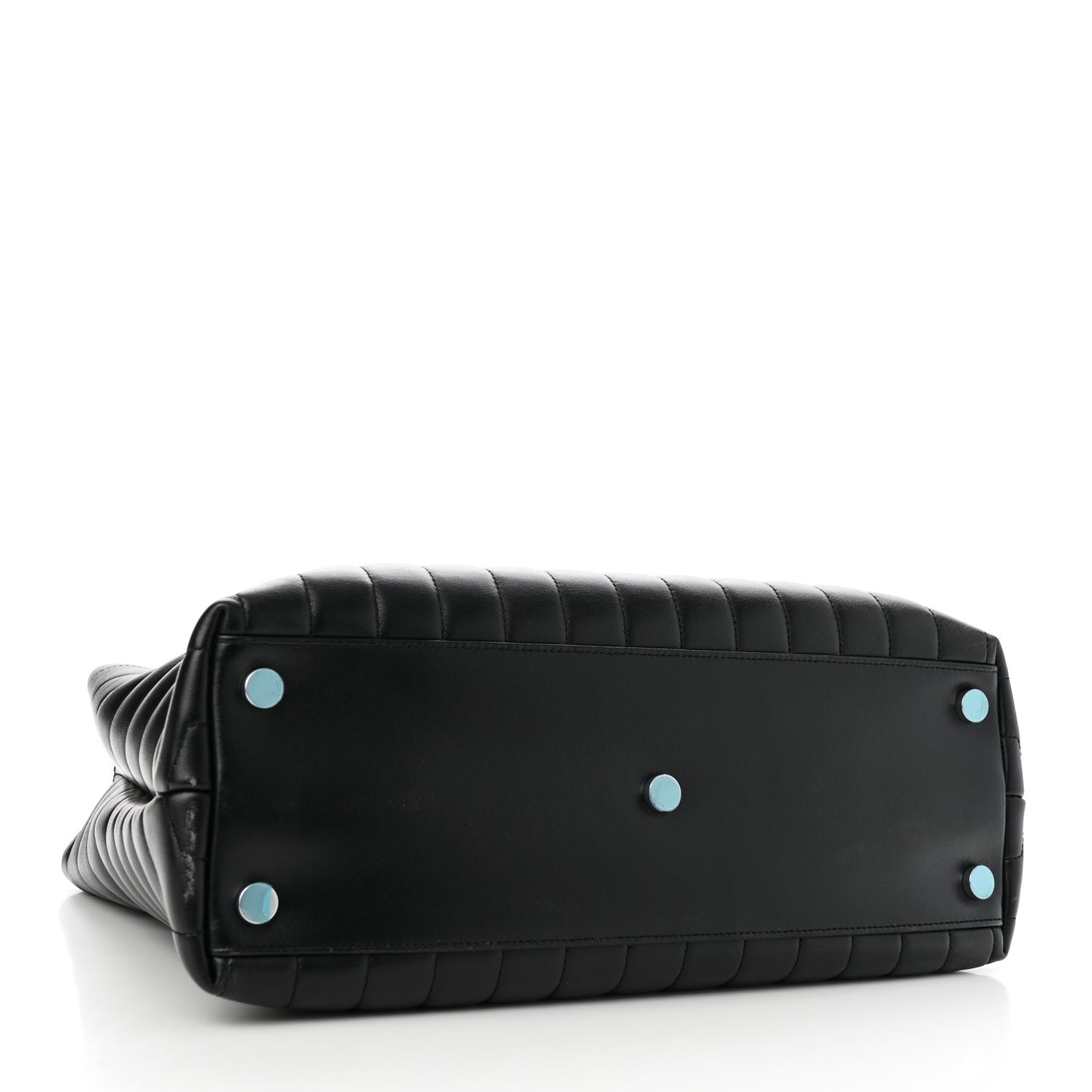 Calfskin Y Quilted Monogram Large Loulou Shopper Black
