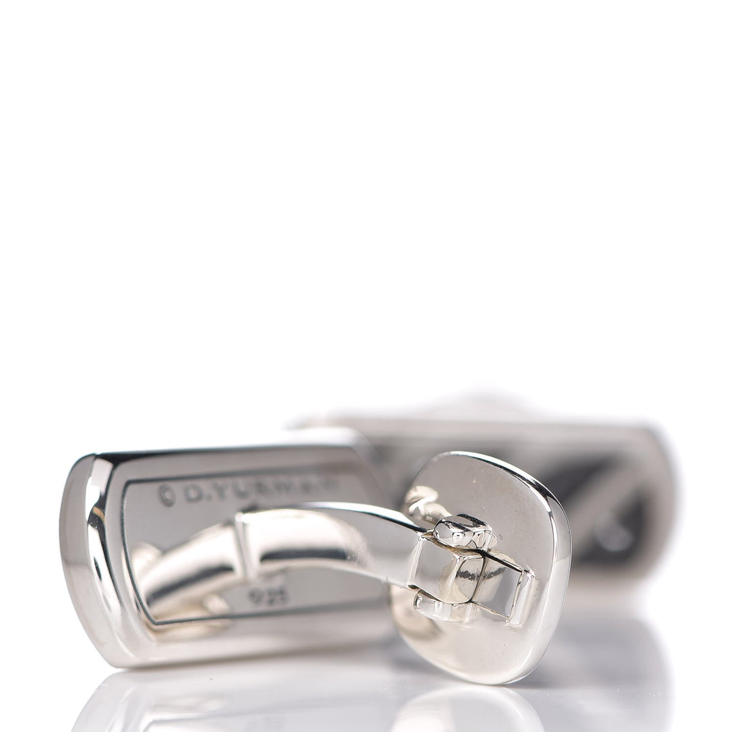 Sterling Silver Black Diamond Graphic Cable Cufflinks