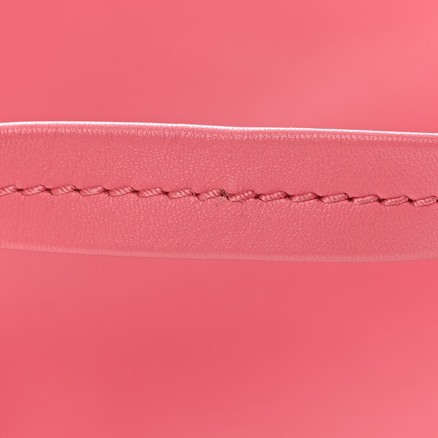 Lambskin Horizontal Bi-Color Cabas Pink Rust