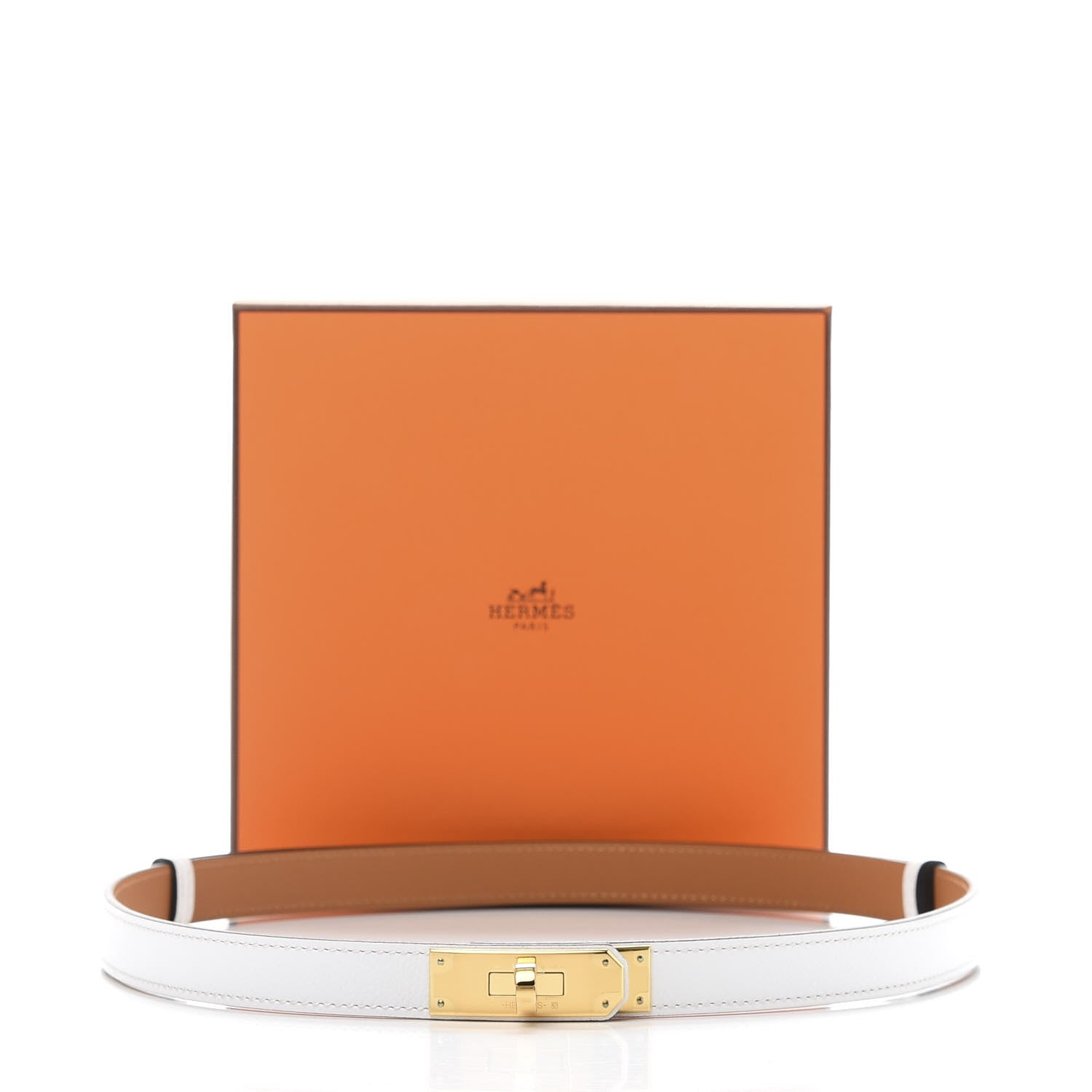 Hermes Epsom Kelly Belt White 6 of 6