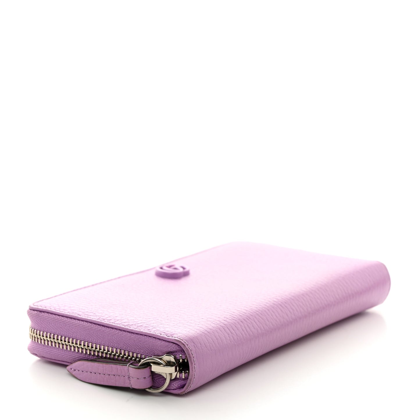 Dollar Calfskin Monochrome GG Marmont Zip Around Wallet Wisteria Chic