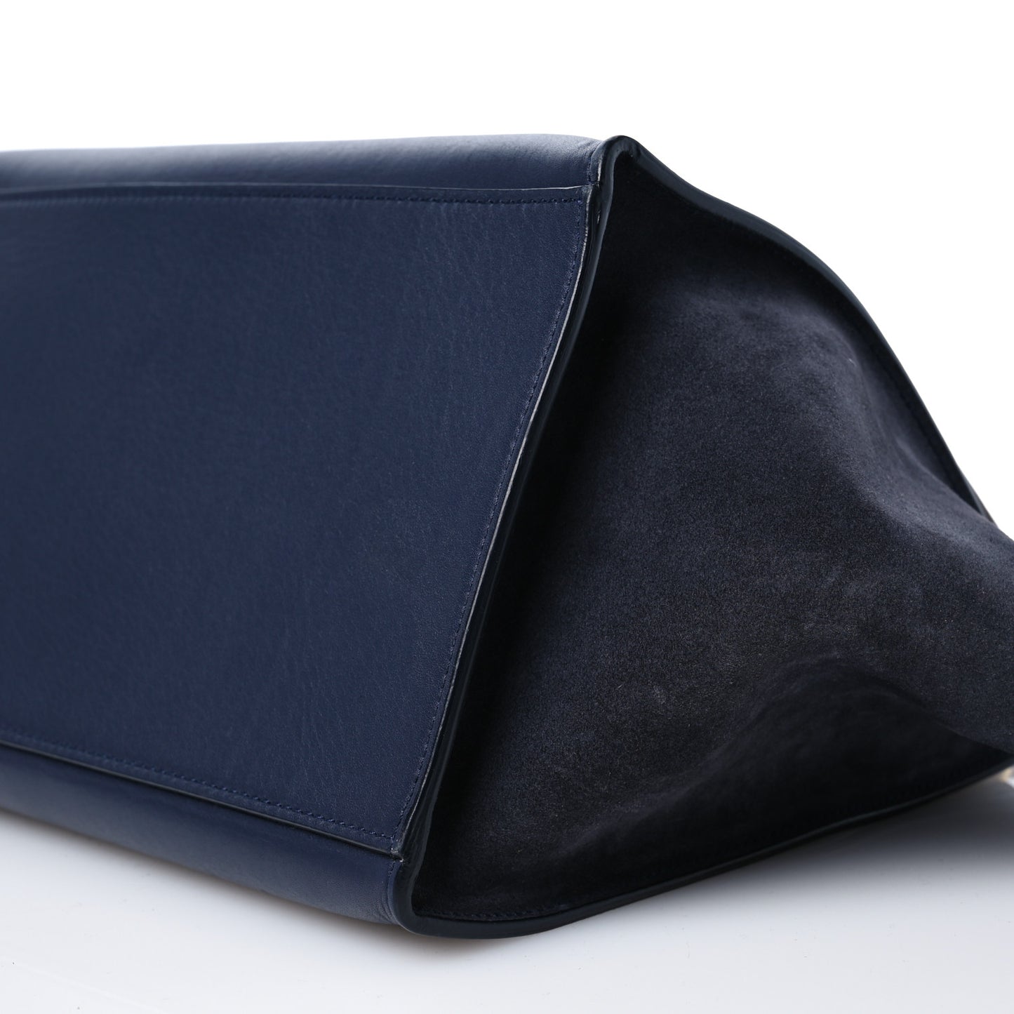 Smooth Calfskin Suede Medium Tri-Color Trapeze Midnight