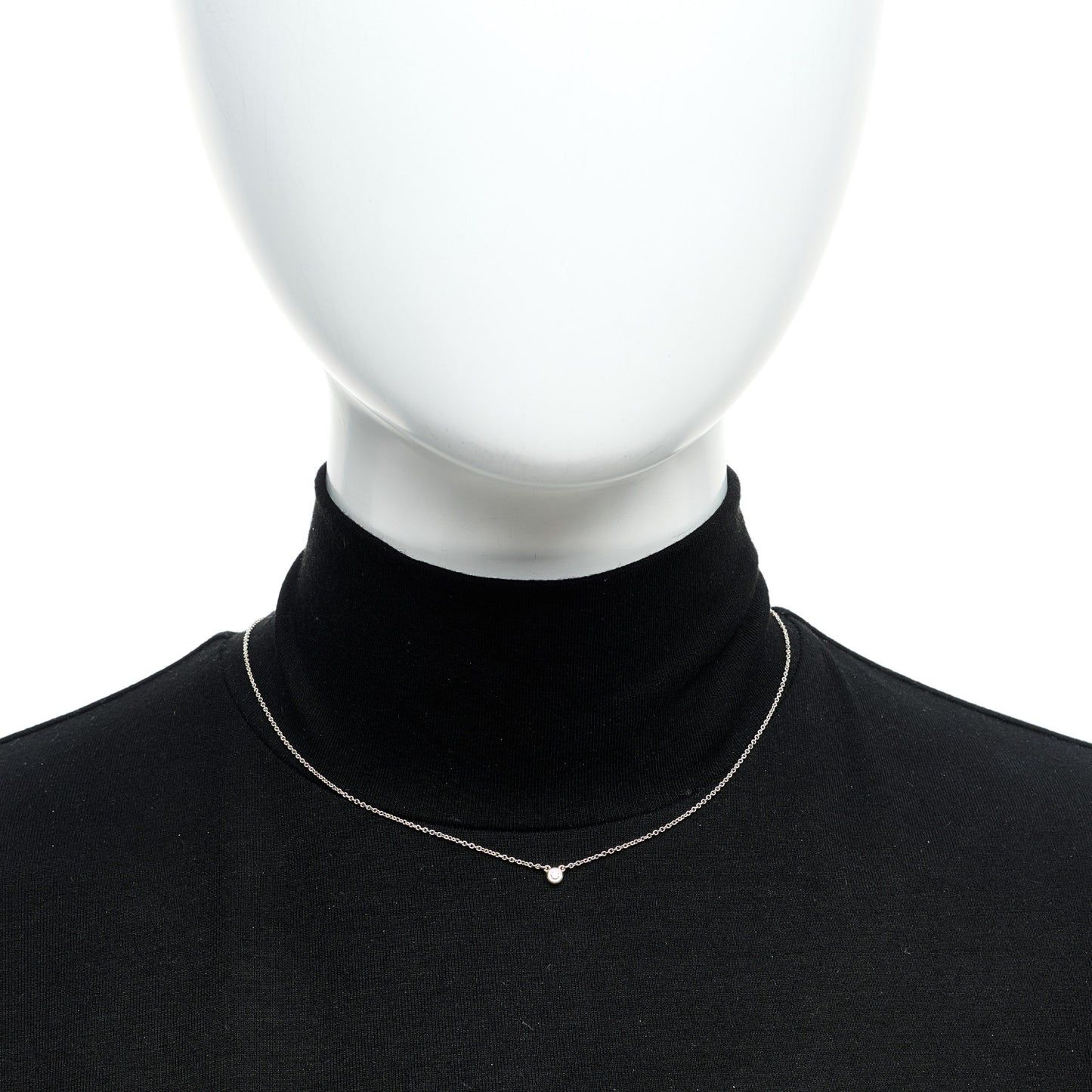 Sterling Silver Diamond .03ct Elsa Peretti Diamonds by the Yard Pendant Necklace