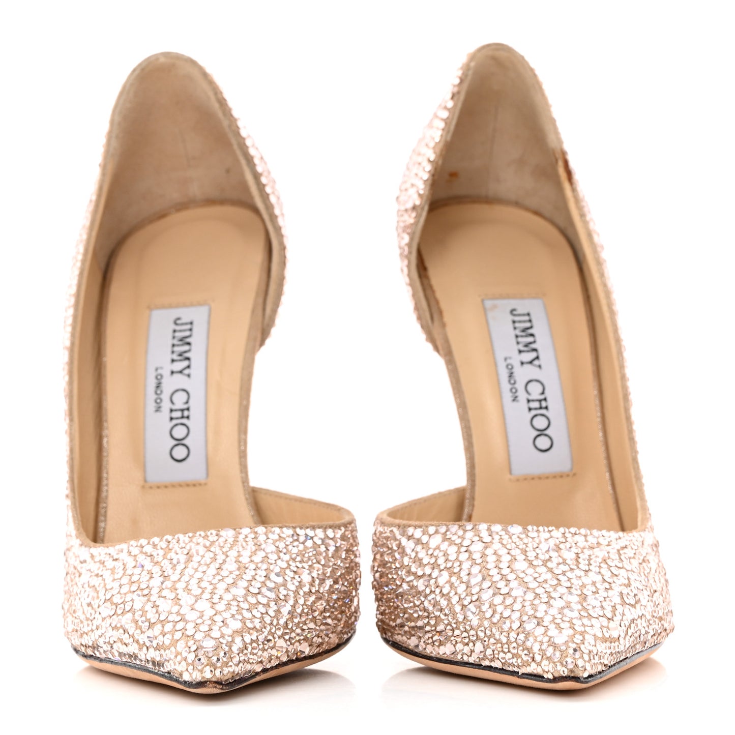 Crystal Shimmer Suede 100 Pumps 36 Gold